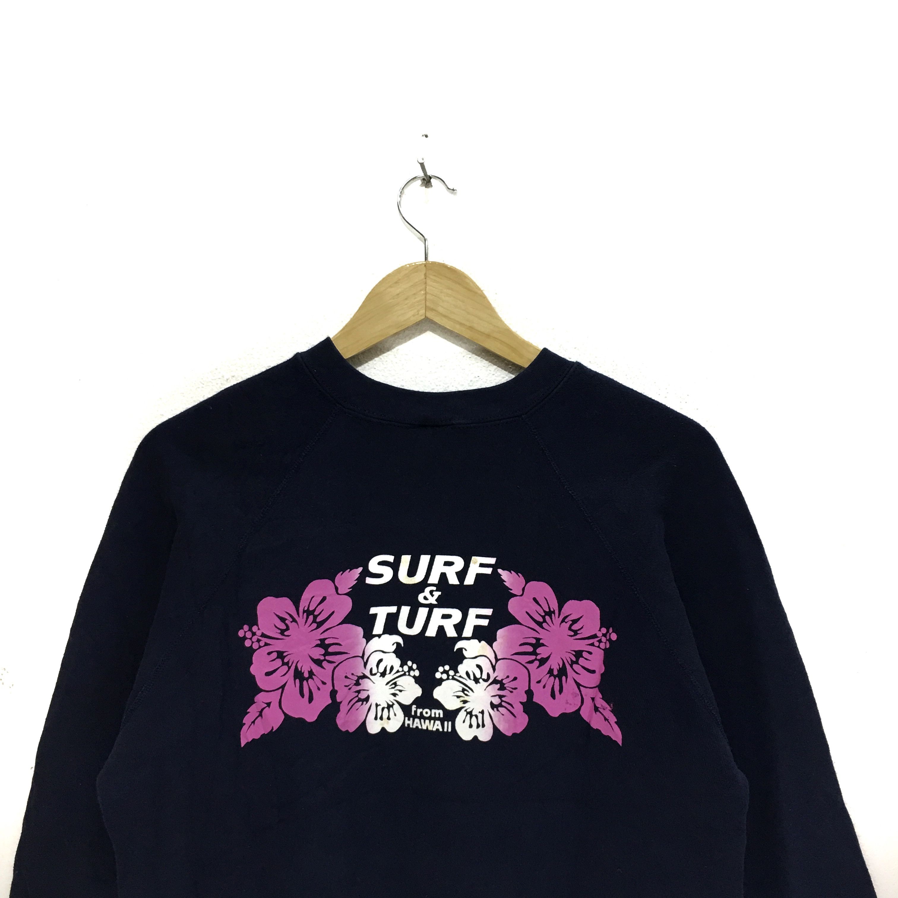 Edwin × Vintage Vtg EDWIN Made In USA Surf & Turf Hawaii Sweatshirt Sweater Size M / US 6-8 / IT 42-44 - 7 Thumbnail