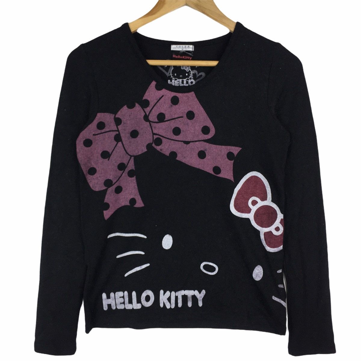 Japanese Brand × Vintage Vtg HELLO KITTY SANRIO Cartoon Anime Big Logo Sweater Size M / US 6-8 / IT 42-44 - 2 Thumbnail