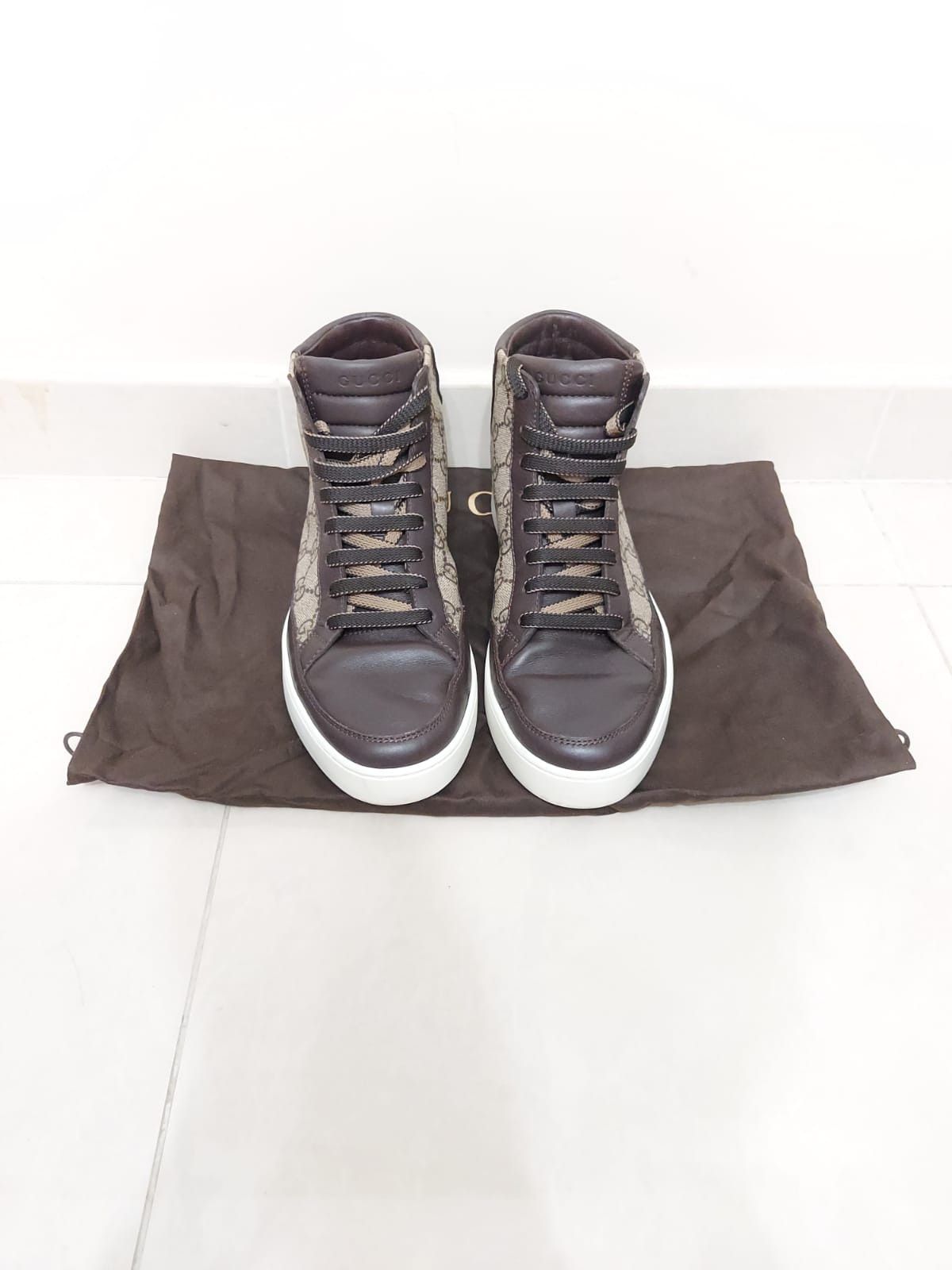 Gucci GUCCI Miro Soft Tessuto GG Supreme Canvas Leather Sneaker Size US 7 / EU 40 - 2 Thumbnail