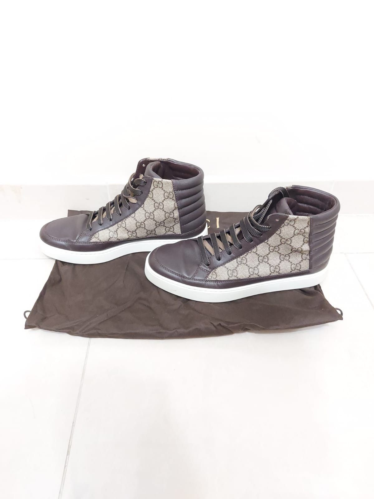Gucci GUCCI Miro Soft Tessuto GG Supreme Canvas Leather Sneaker Size US 7 / EU 40 - 3 Thumbnail