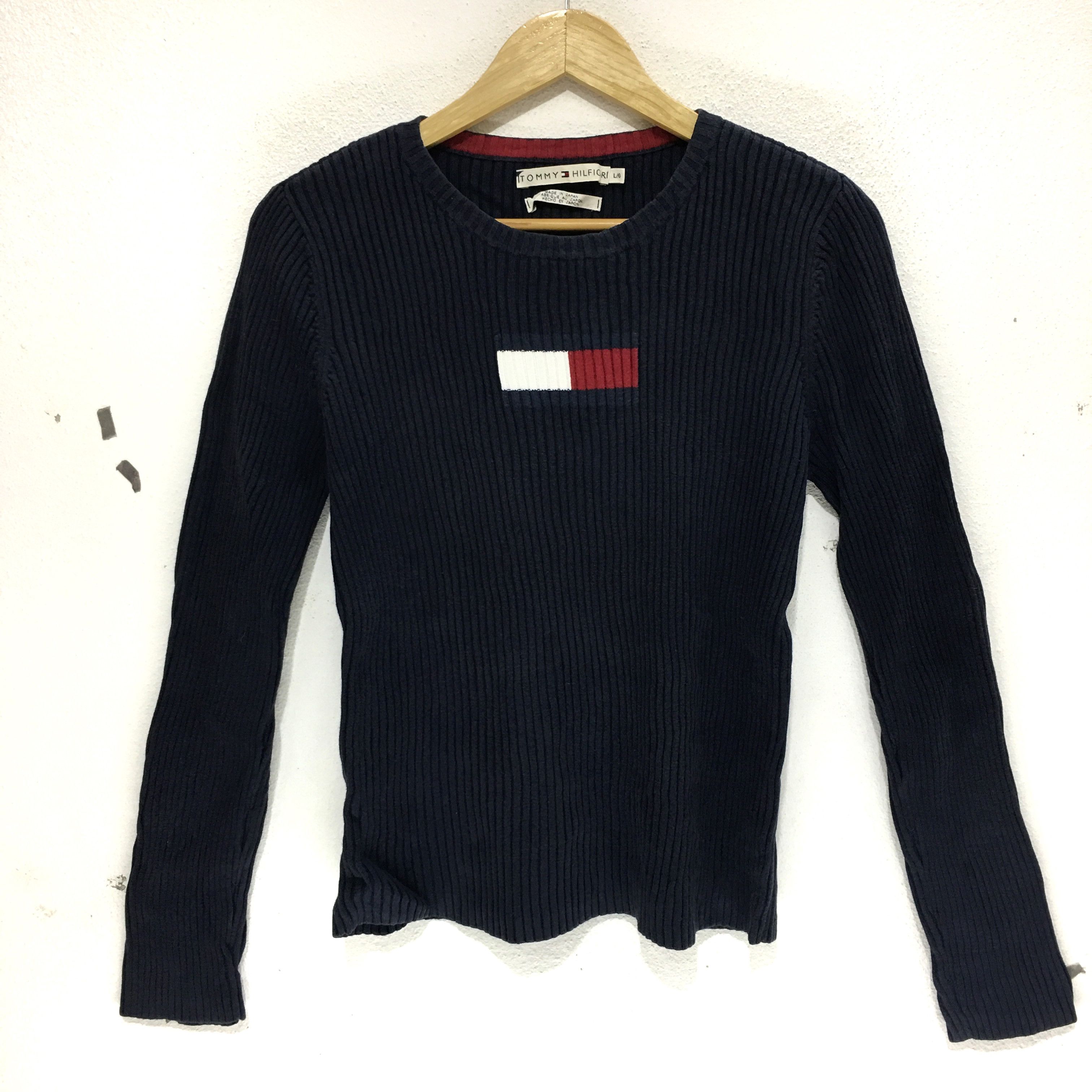 Vtg TOMMY HILFIGER Flag Sweatshirt Sailing Gear Sweater