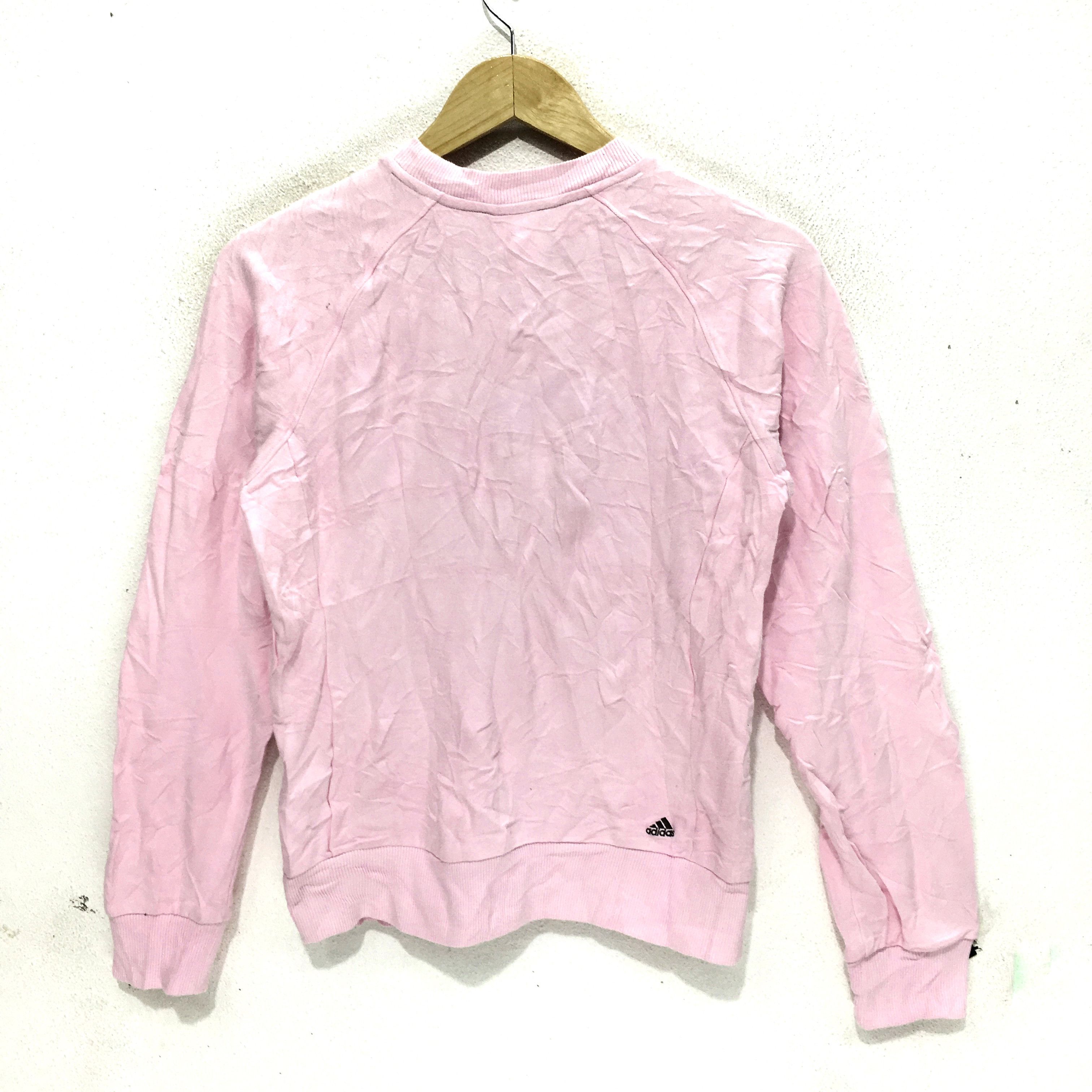 Adidas Vtg ADIDAS Pink Sweatshirt Big Logo Crewneck Sweater Size S / US 4 / IT 40 - 6 Thumbnail