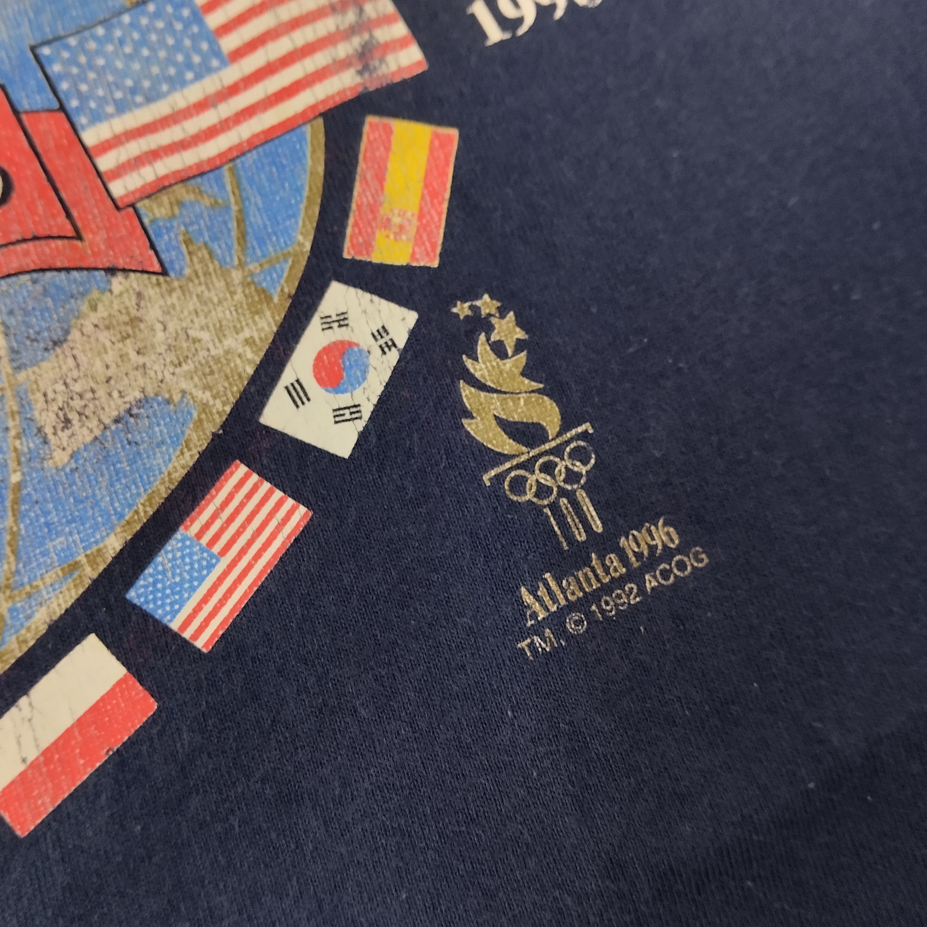 USA Olympics × Vintage Atlanta Olympic Centennial Games Vintage 90's Tshirt Size US XL / EU 56 / 4 - 3 Thumbnail