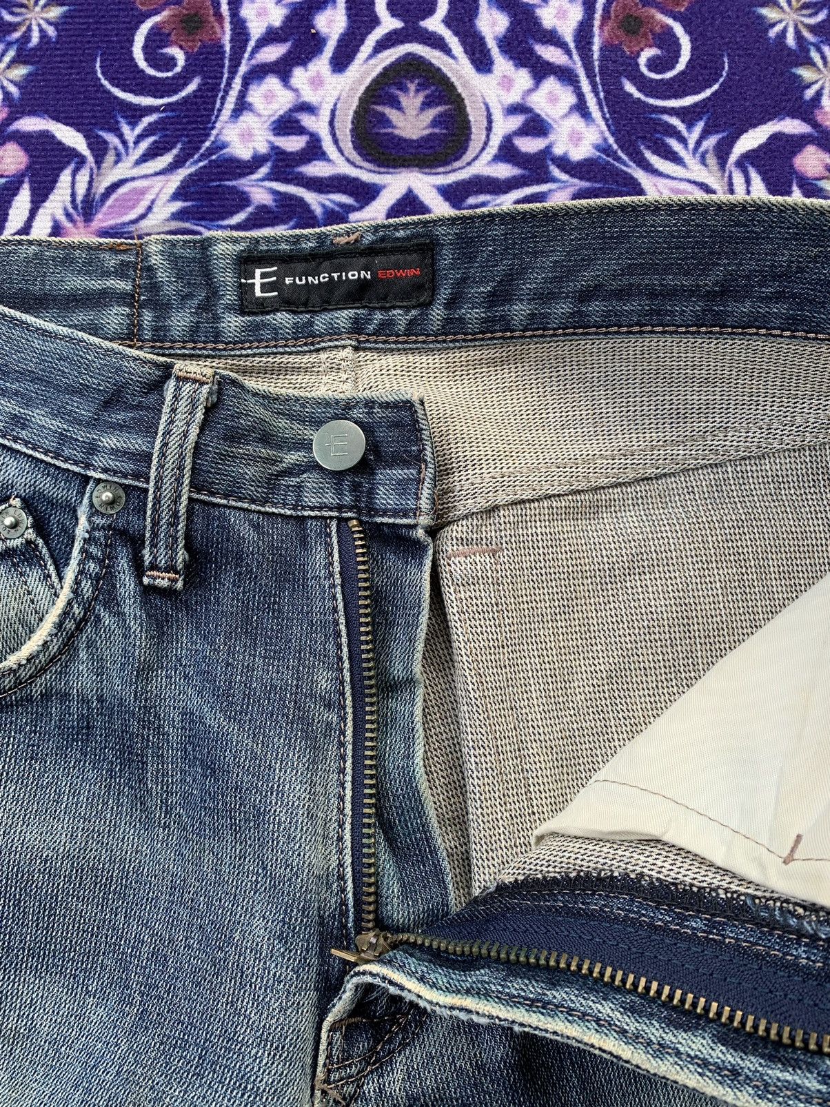 Edwin Vintage Edwin E Function Faded Distressed Denim Size US 29 - 6 Thumbnail