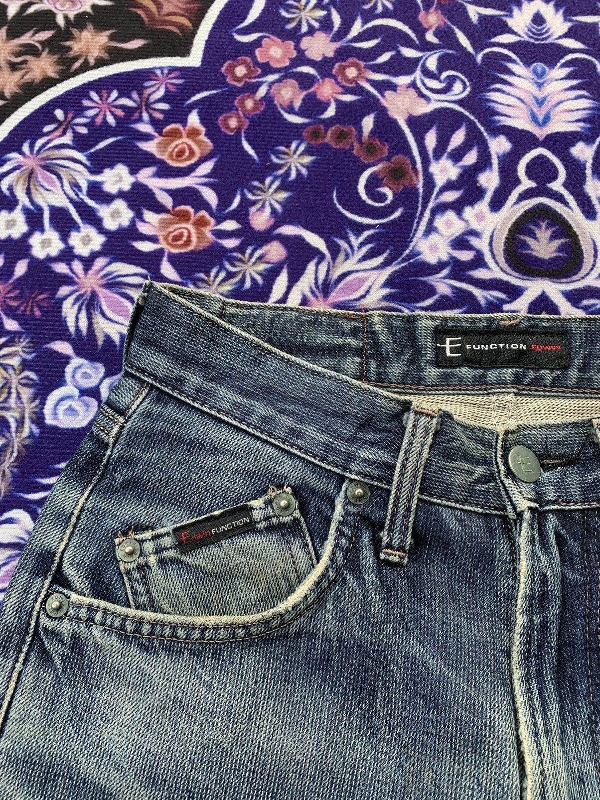 Edwin Vintage Edwin E Function Faded Distressed Denim Size US 29 - 5 Thumbnail
