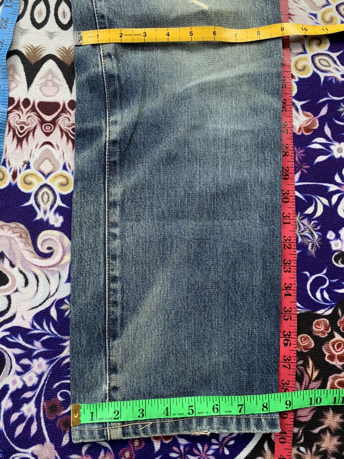 Edwin Vintage Edwin E Function Faded Distressed Denim Size US 29 - 13 Thumbnail