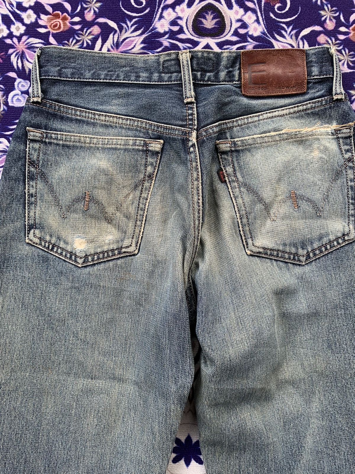 Edwin Vintage Edwin E Function Faded Distressed Denim Size US 29 - 11 Thumbnail