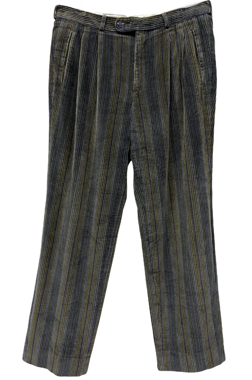 Hugo Boss Vtg HUGO BOSS ALBORETO Stripes Slack Trousers Corduroy Pants Size US 34 / EU 50 - 1 Thumbnail