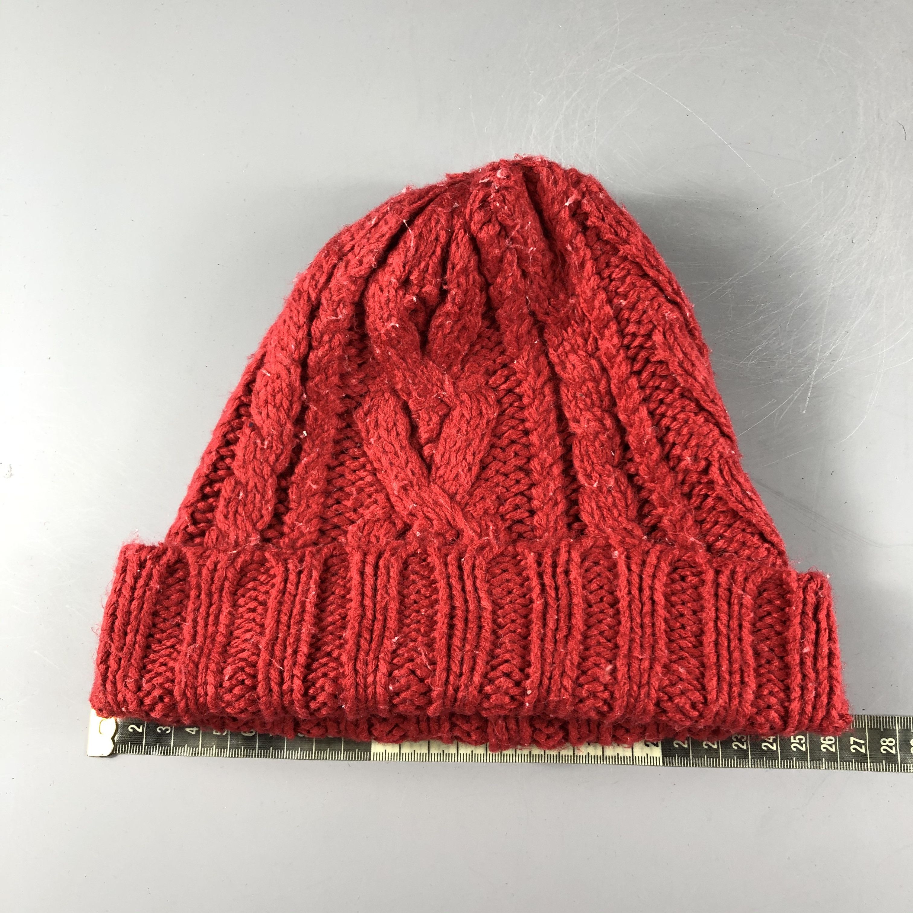 Japanese Brand × Vintage Beams Mini Hats Cable Knit Beanie Snow Hat Snow Cap B303 Size ONE SIZE - 4 Thumbnail