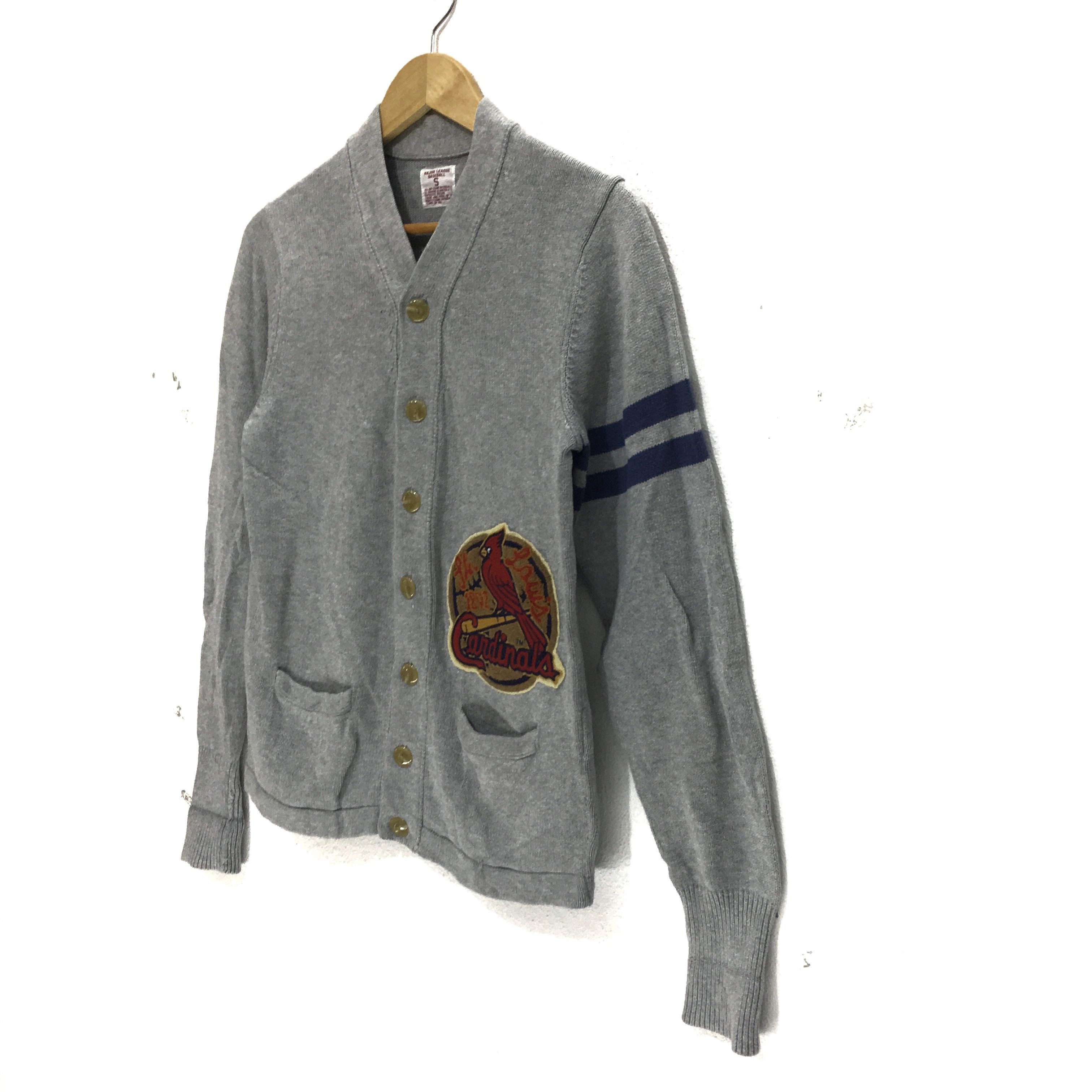 MLB × Vintage Vtg CARDINALS MLB Baseball Cardigan Jacket Sweater Size US S / EU 44-46 / 1 - 5 Thumbnail