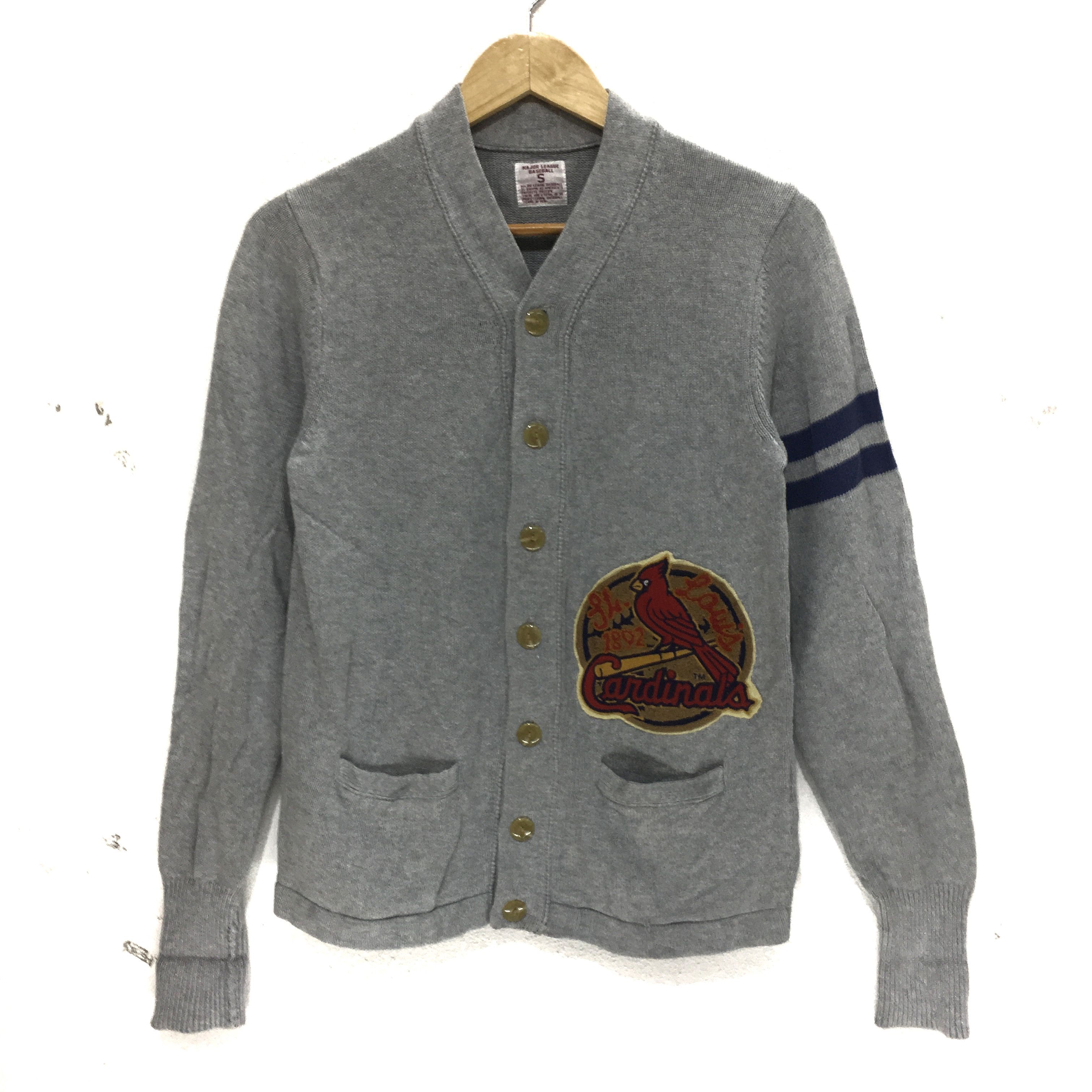 MLB × Vintage Vtg CARDINALS MLB Baseball Cardigan Jacket Sweater Size US S / EU 44-46 / 1 - 1 Thumbnail