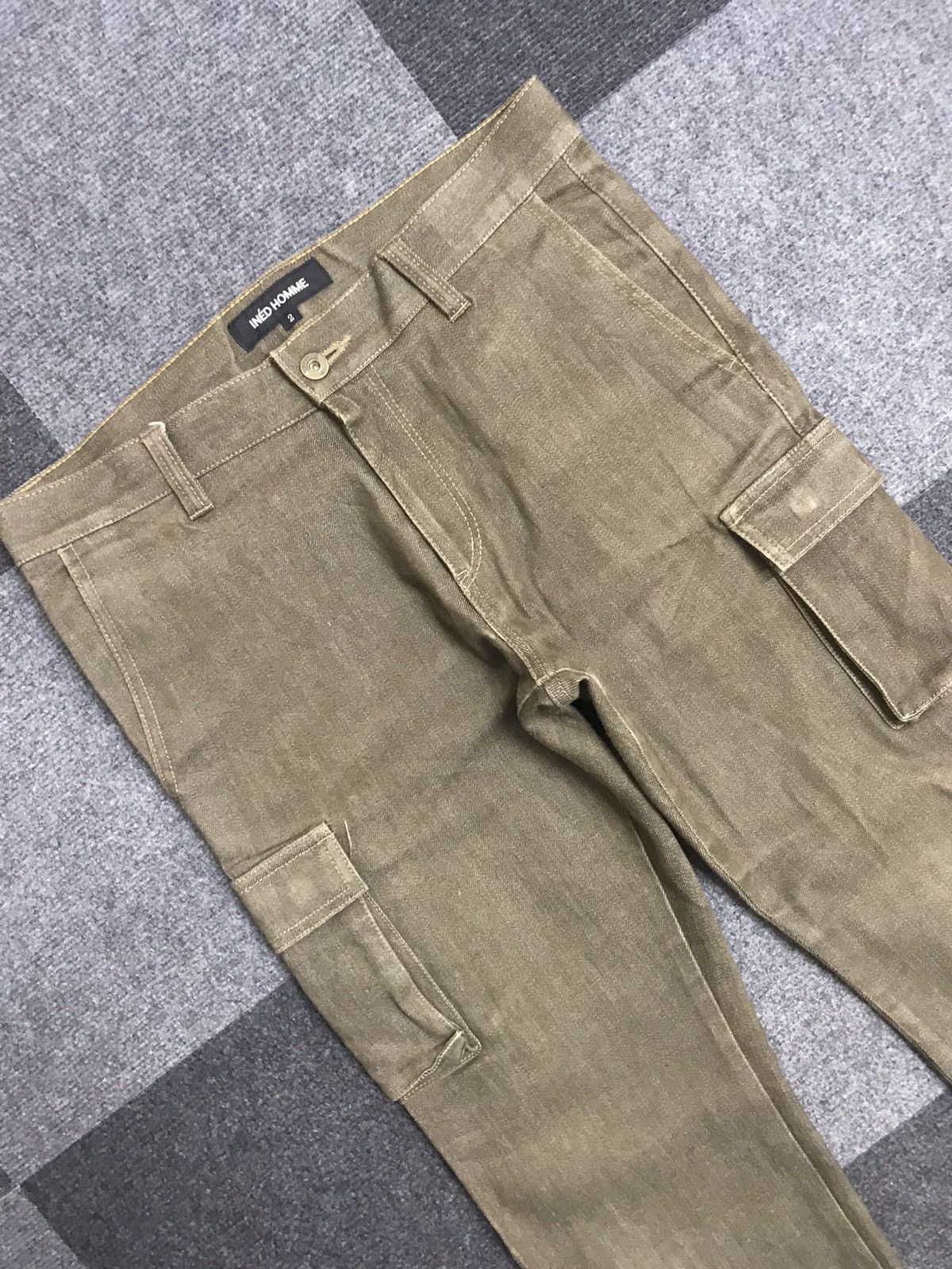 Designer × Japanese Brand INED HOMME Japan Designer Rusty Cargo Jeans Size US 31 - 2 Thumbnail