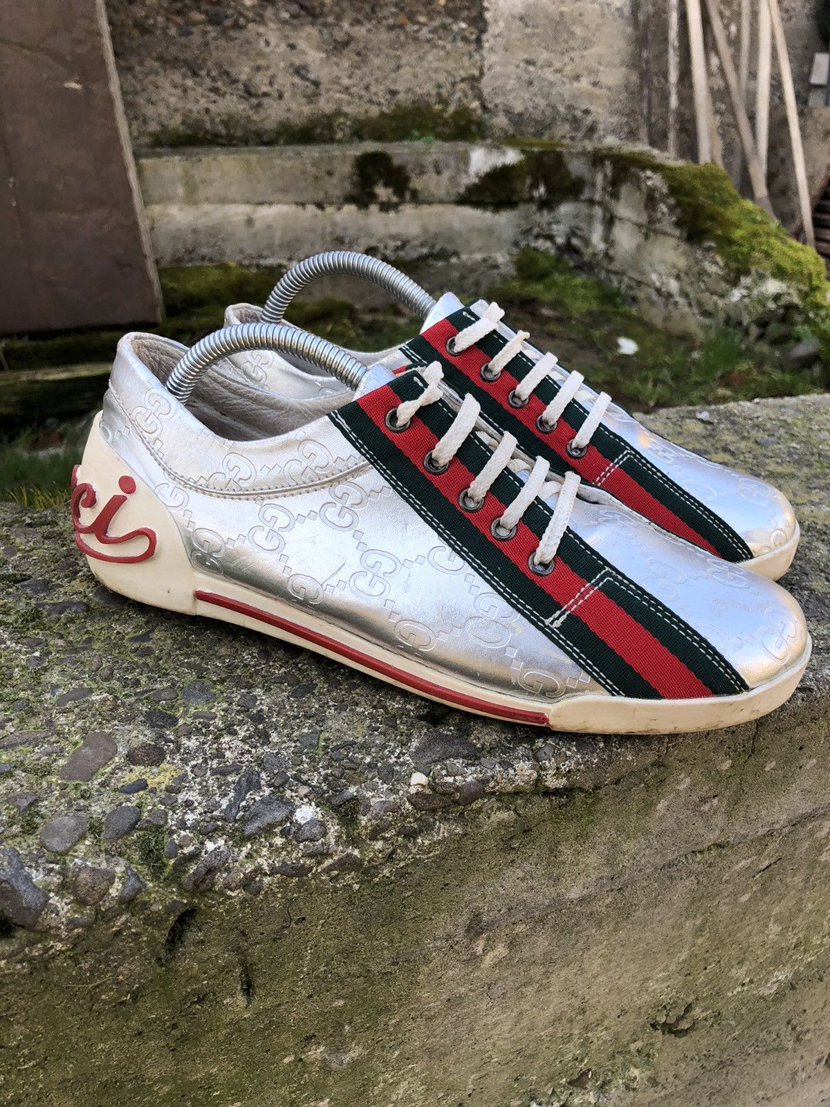 Gucci Gucci Boulevard Beige Ebony Low Top Monogram Sneakers Grailed