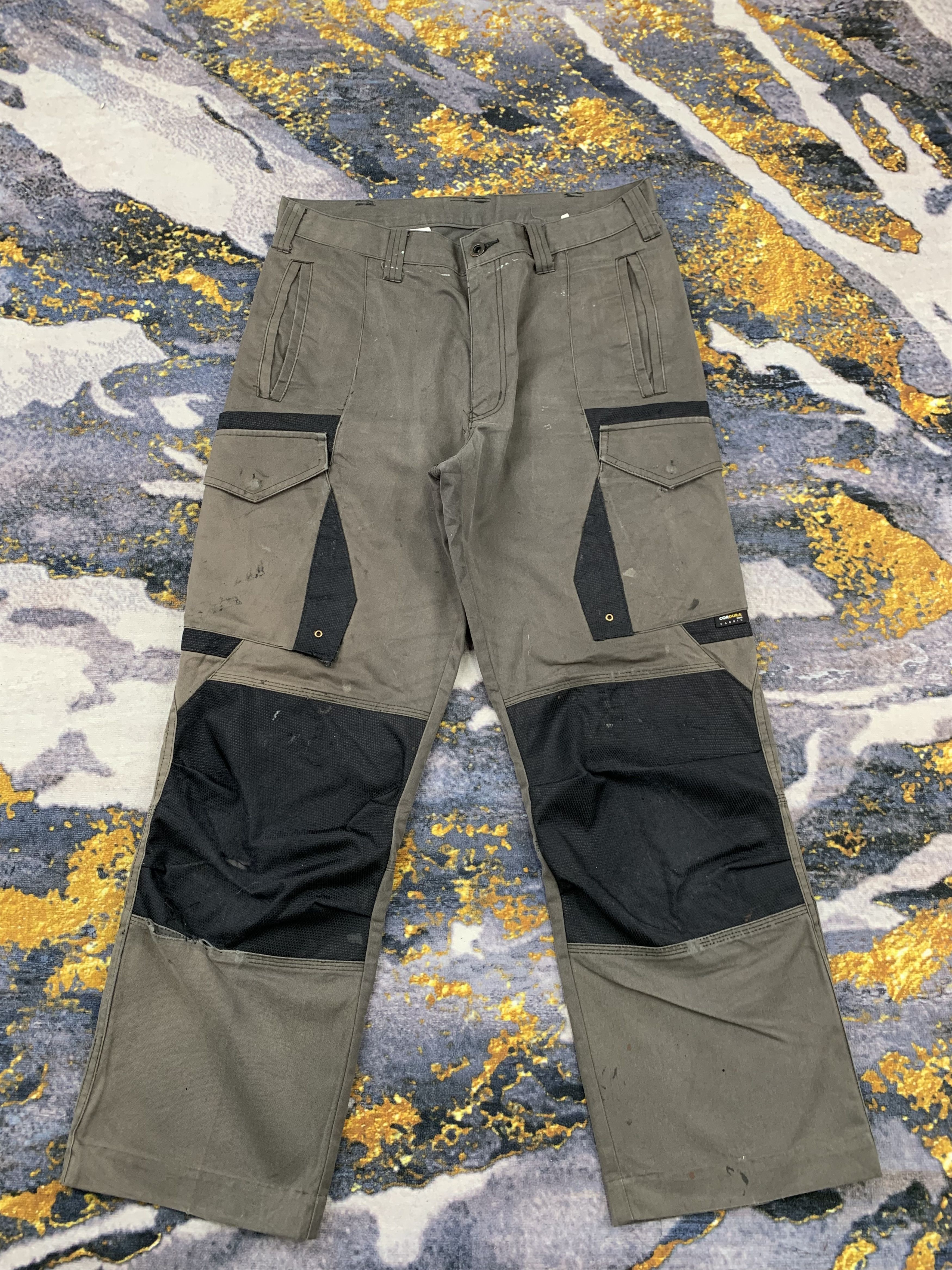 image of Vintage Faded Multipocket Cargo Pants in Military Grey, Men's (Size 34)