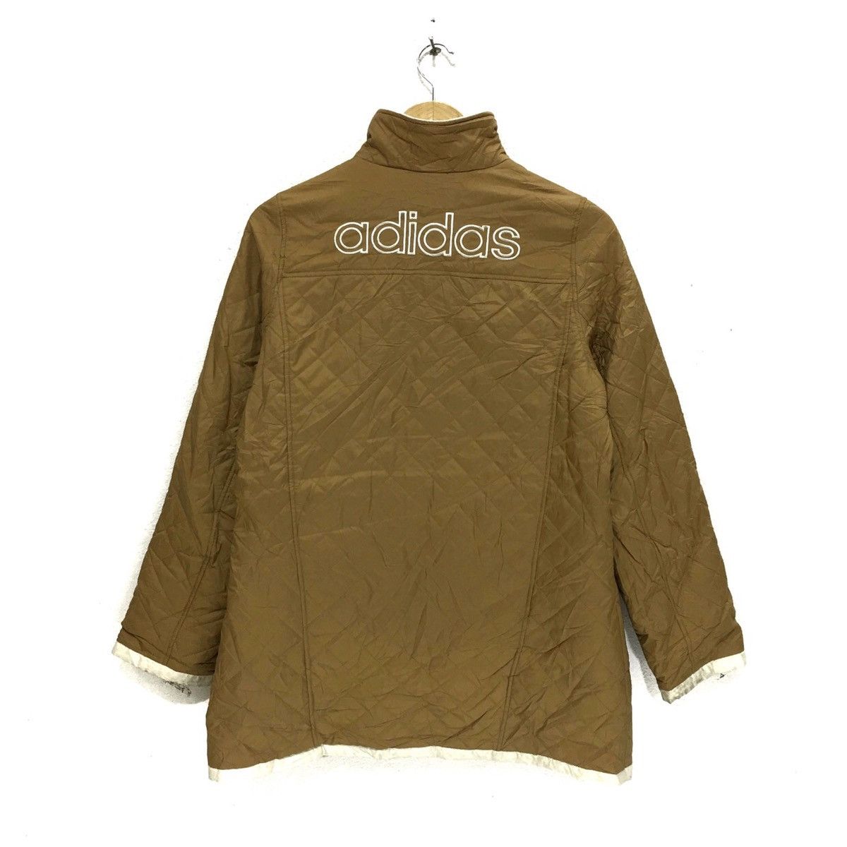Vtg ADIDAS ORIGINALS Big Logo Quilted Jacket Windbreaker