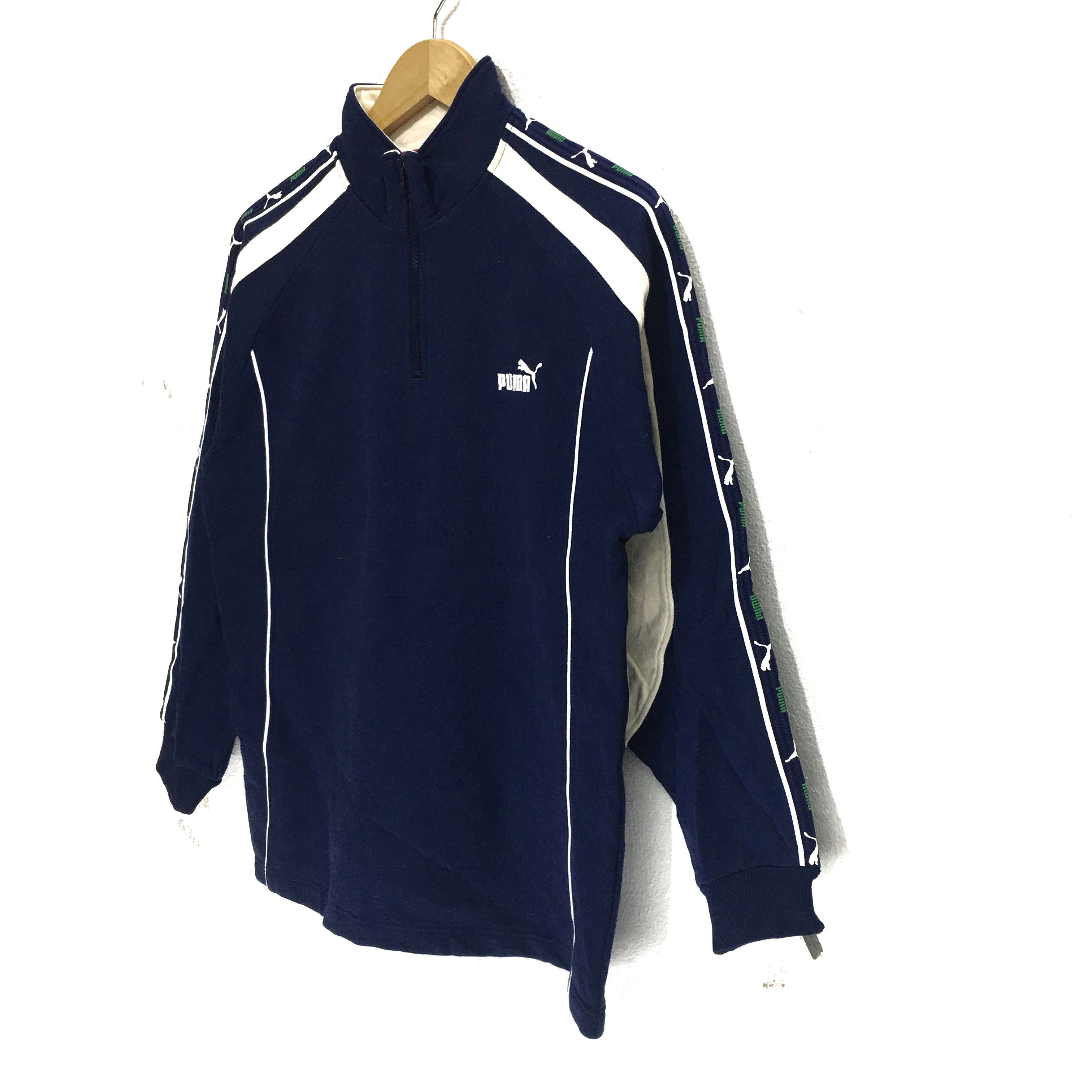 Puma PUMA Sweatshirt Dark Blue Color Pullover Jumper Sweater Size S / US 4 / IT 40 - 5 Thumbnail