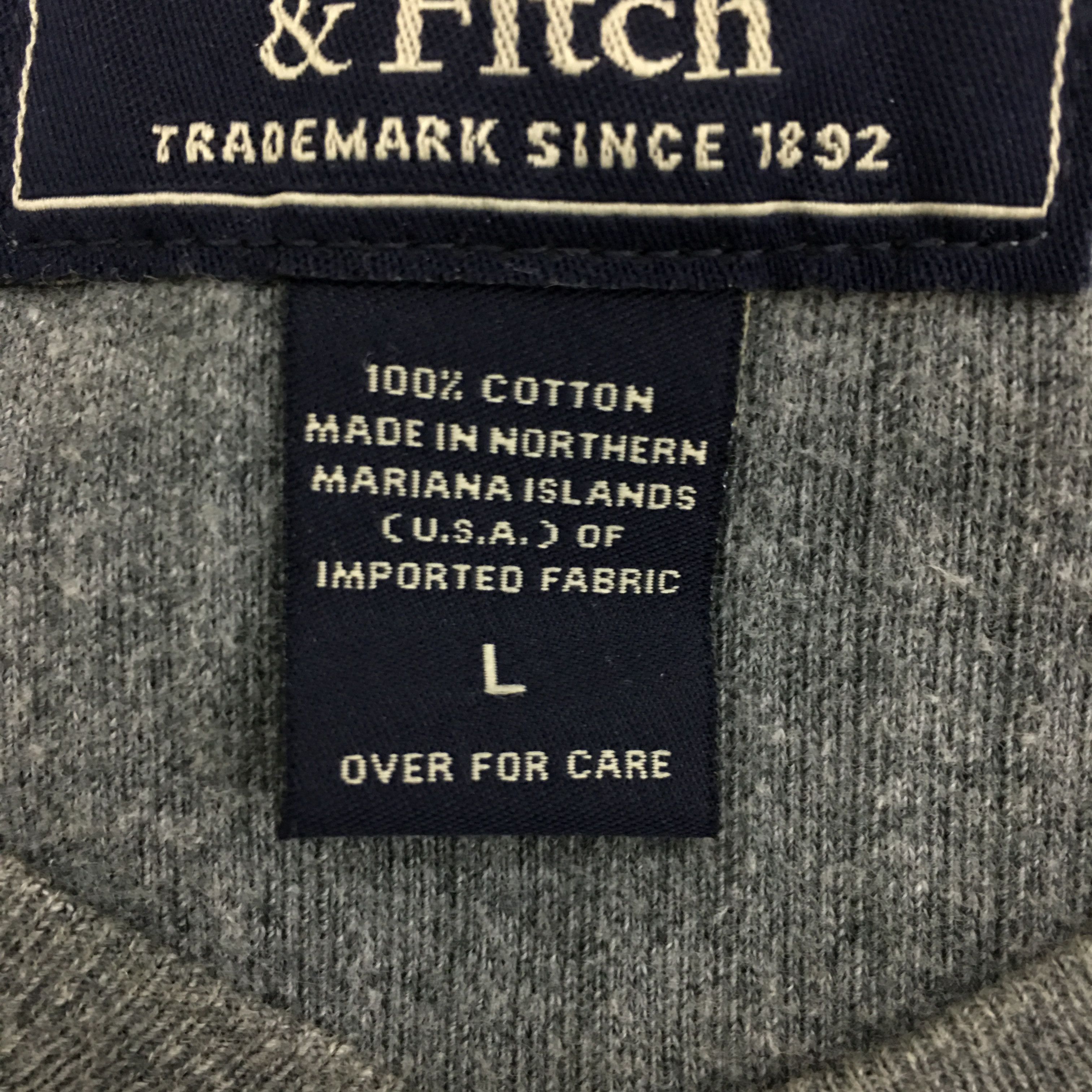 Abercrombie & Fitch ABERCROMBIE & FITCH V Neck Gray Sweatshirt Sweater Size L / US 10 / IT 46 - 9 Thumbnail