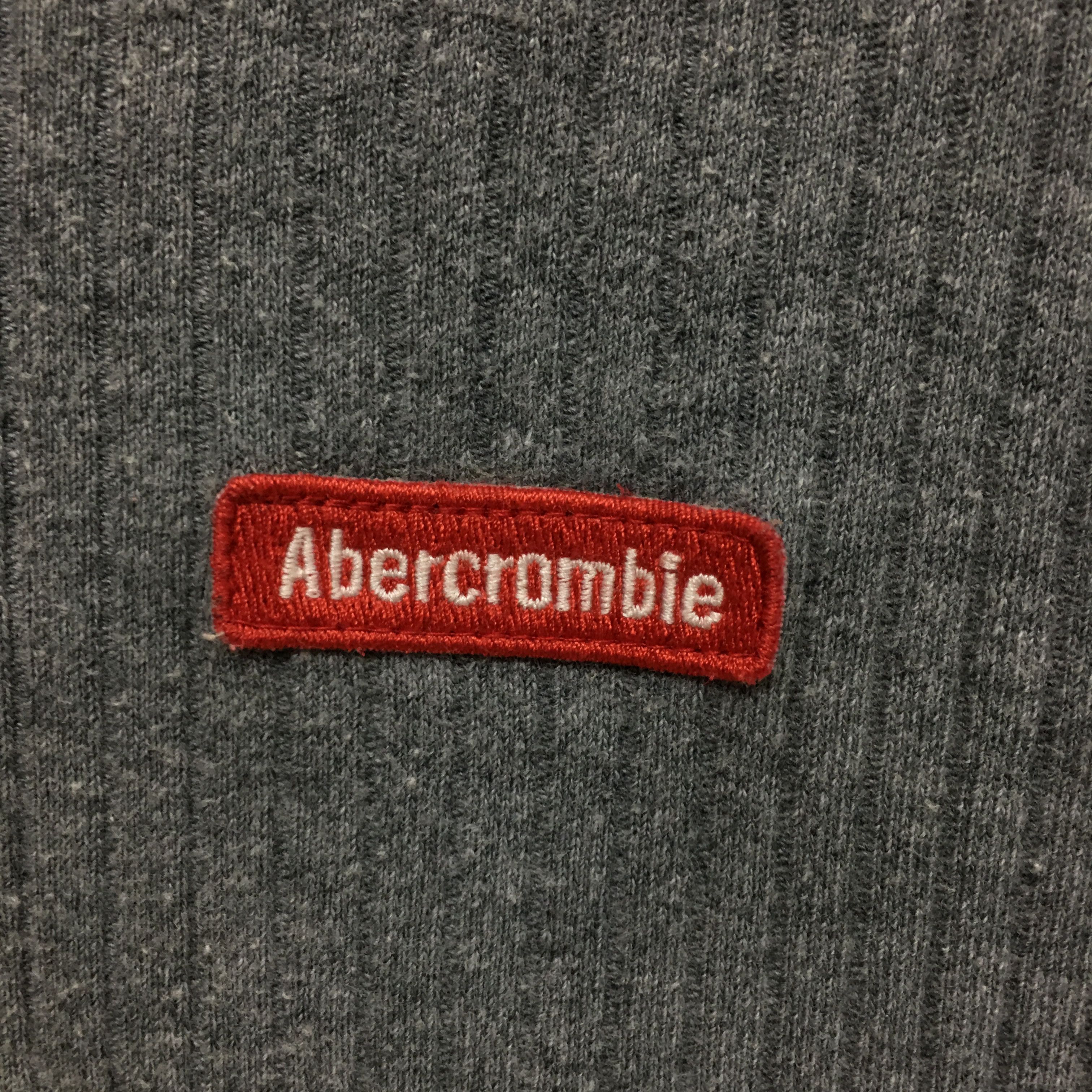 Abercrombie & Fitch ABERCROMBIE & FITCH V Neck Gray Sweatshirt Sweater Size L / US 10 / IT 46 - 3 Thumbnail