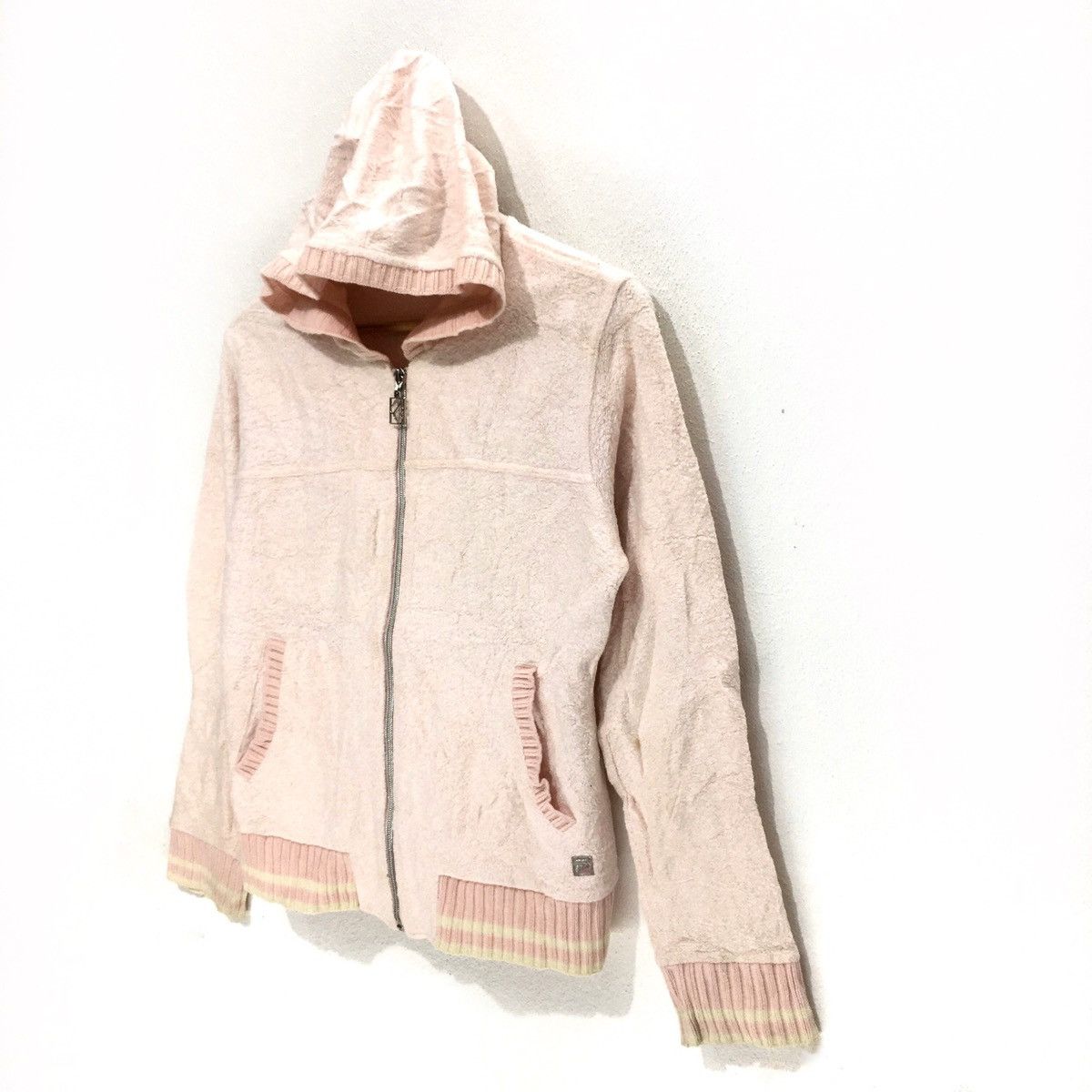 Fila FILA Logo Pink Fleece Hoodie Jacket Sweatshirt Sweater Borg Size L / US 10 / IT 46 - 6 Thumbnail