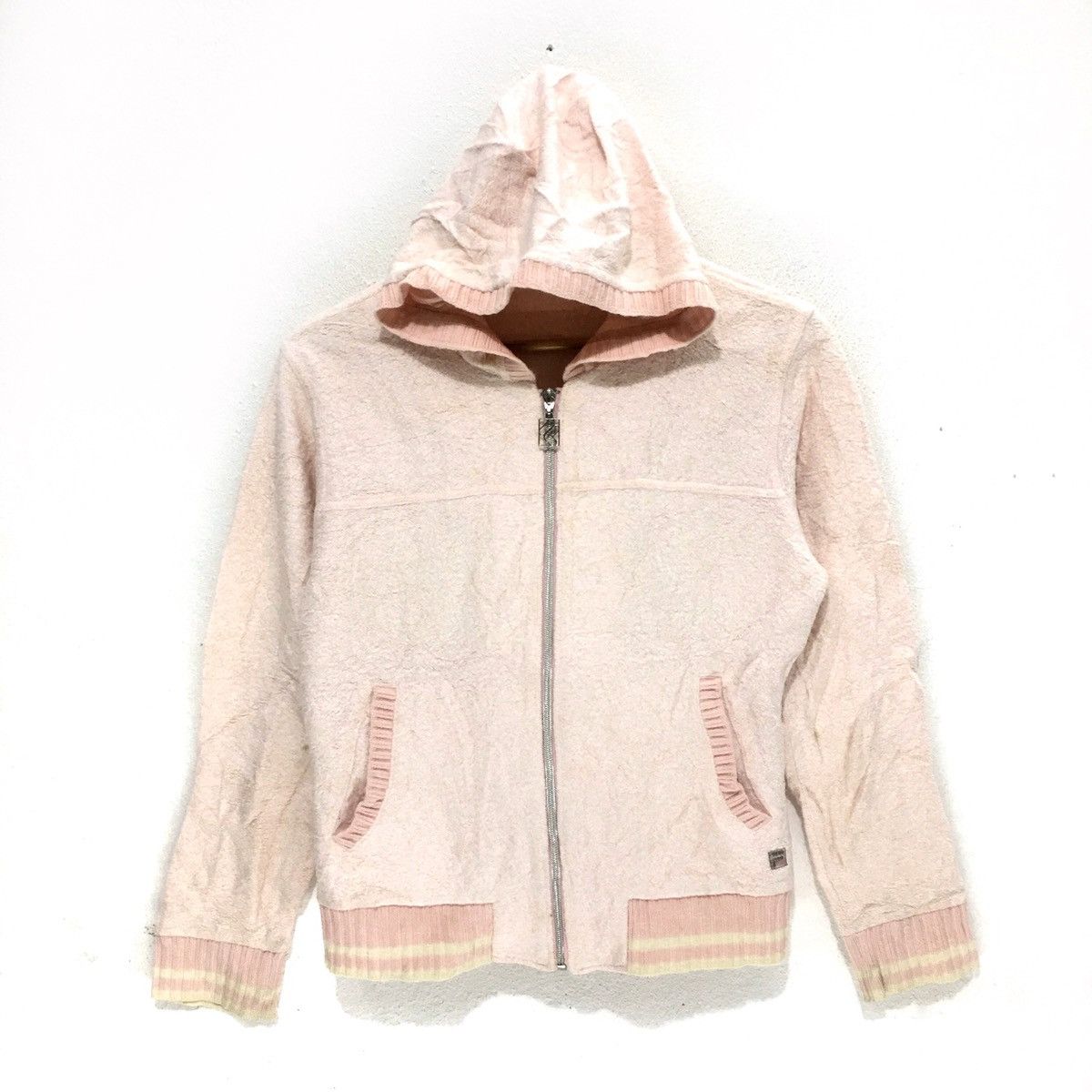 Fila FILA Logo Pink Fleece Hoodie Jacket Sweatshirt Sweater Borg Size L / US 10 / IT 46 - 1 Thumbnail