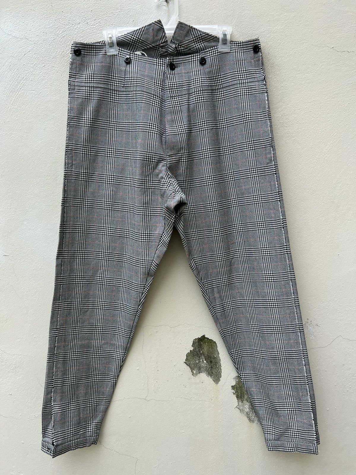 Japanese Brand MS BRAGUS Japan Check Wide Skinny Hooked Hem Trouser Pant Size US 34 / EU 50 - 6 Thumbnail