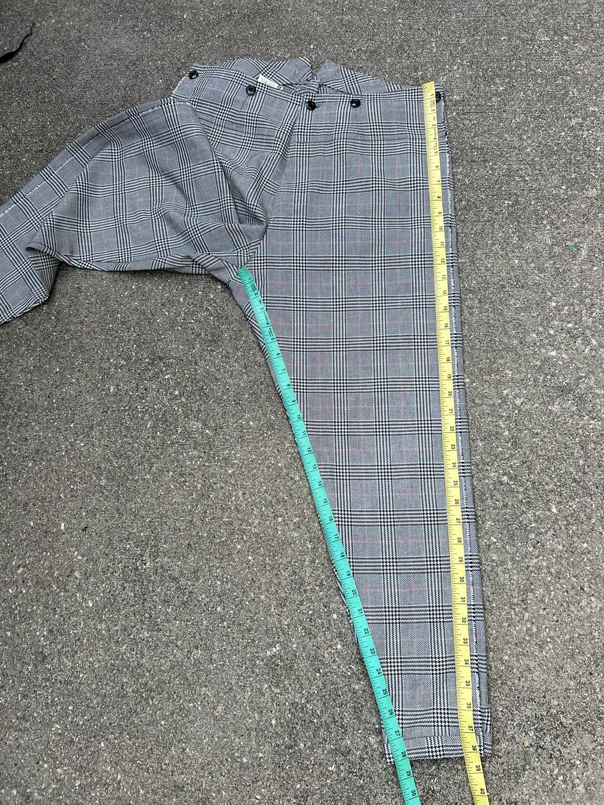 Japanese Brand MS BRAGUS Japan Check Wide Skinny Hooked Hem Trouser Pant Size US 34 / EU 50 - 4 Thumbnail