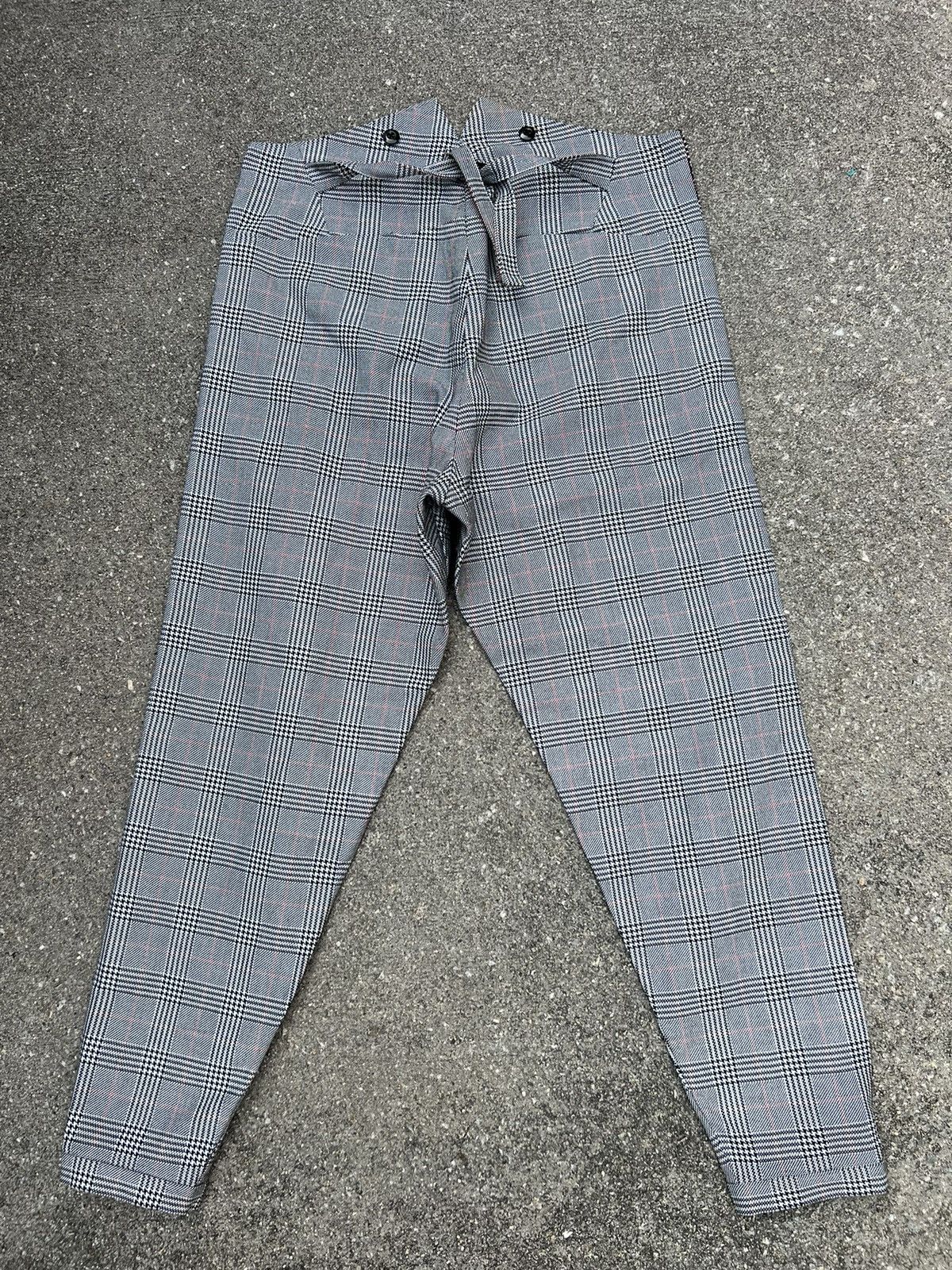 Japanese Brand MS BRAGUS Japan Check Wide Skinny Hooked Hem Trouser Pant Size US 34 / EU 50 - 5 Thumbnail