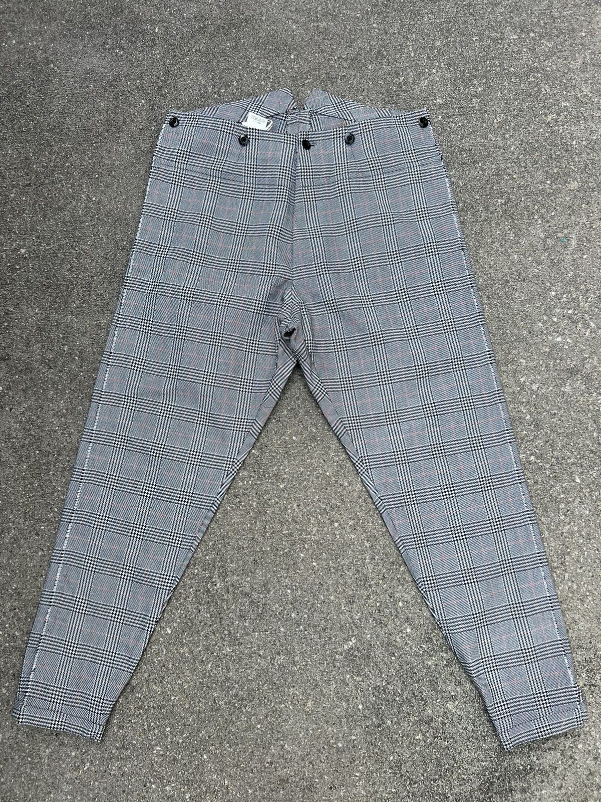 Japanese Brand MS BRAGUS Japan Check Wide Skinny Hooked Hem Trouser Pant Size US 34 / EU 50 - 1 Thumbnail