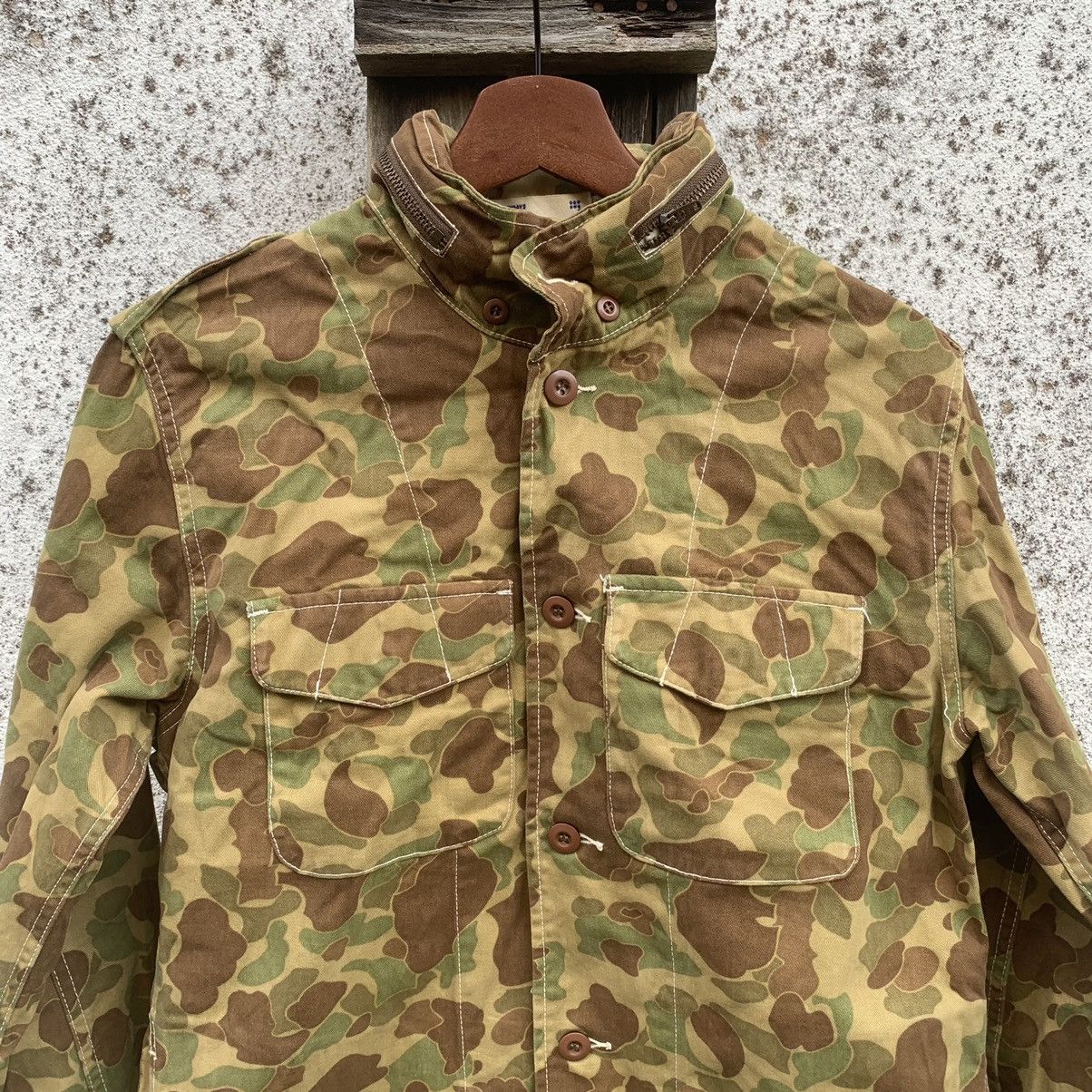 Vintage VINTAGE Y2K FROG SKIN CAMO ARMY HOODIE JAPANESE RARE JACKET Size US S / EU 44-46 / 1 - 3 Thumbnail