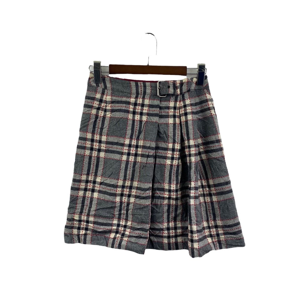 Vtg 22 OCTOBRE PARIS BRUXELLES Nova Checks Midi Skirt
