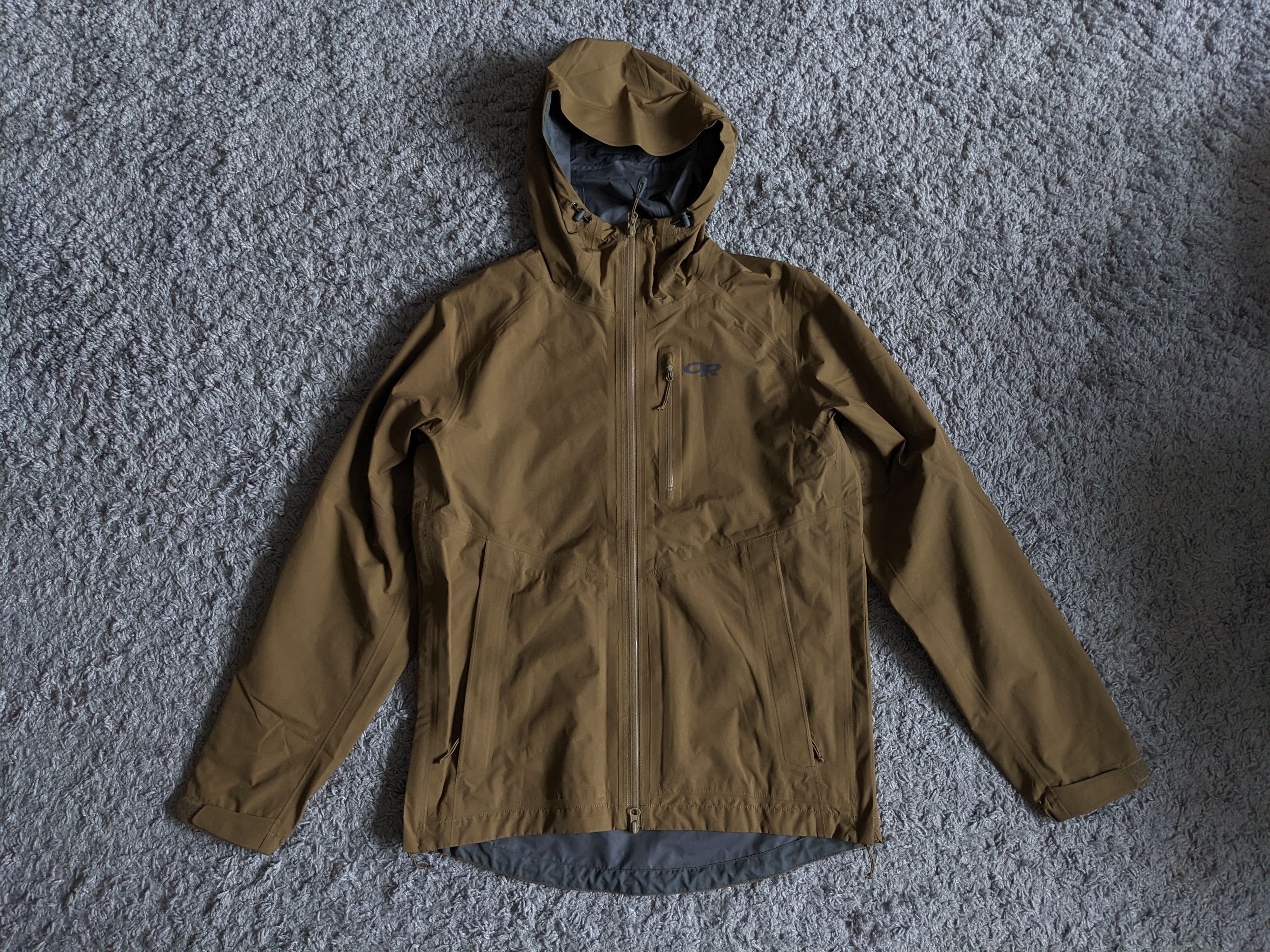 Goretex Outdoor Life Outdoor Research Men s Foray Coyote Brown Jacket Gore tex Paclite Size S Grailed