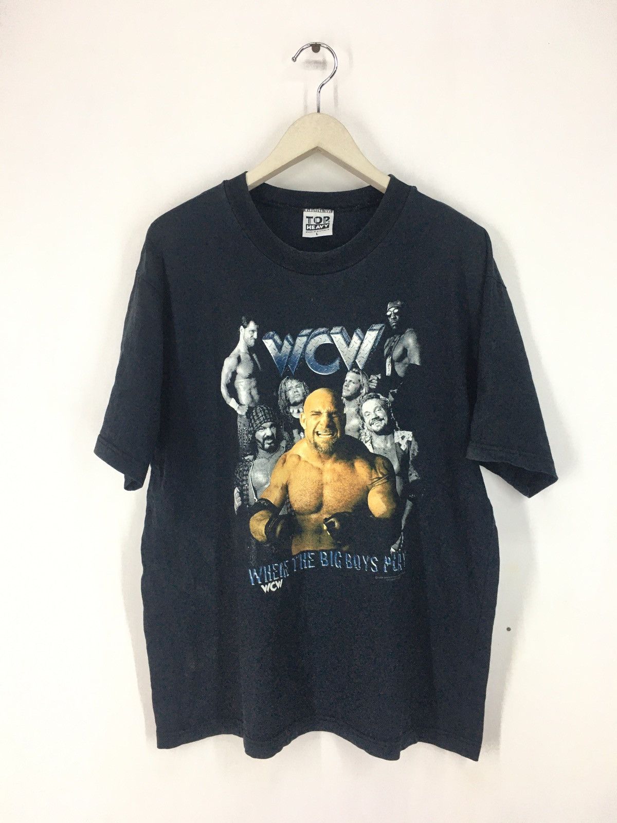Vintage Vintage 90s WCW Goldberg world champion wrestling t shirt Size US L / EU 52-54 / 3 - 1 Thumbnail