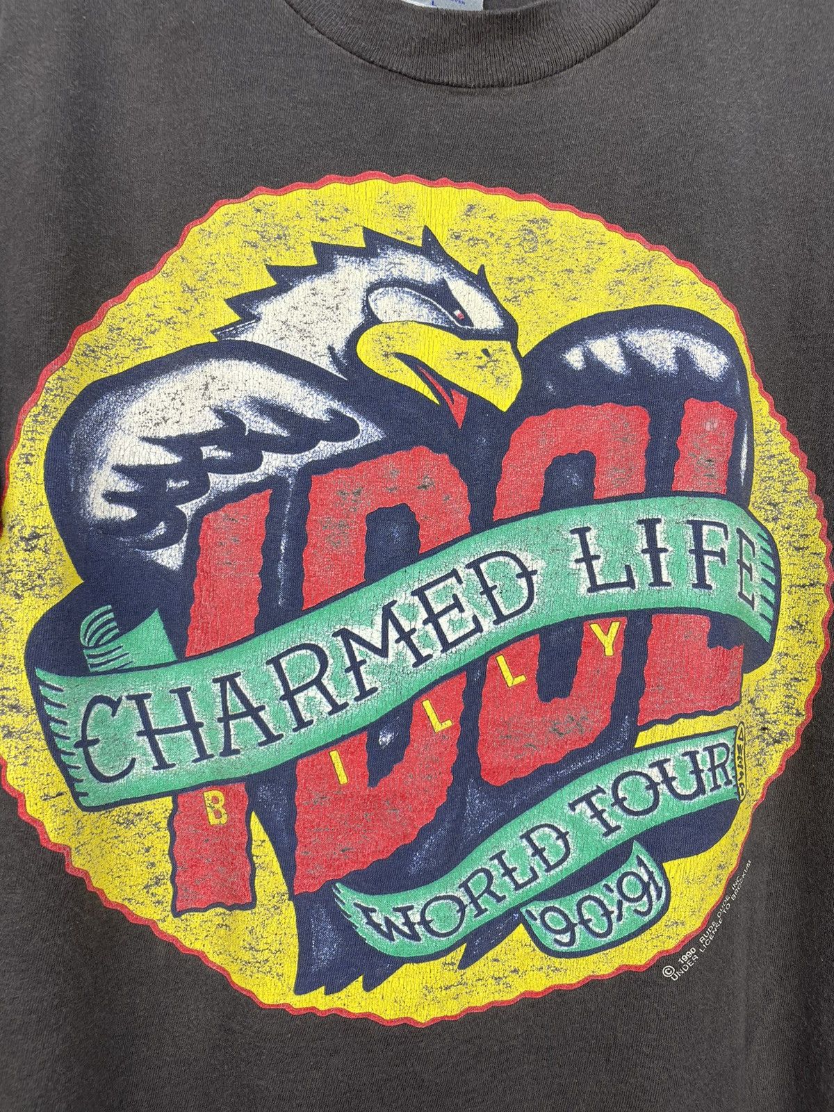 Band Tees Vintage 90s Billy Idol Charmed Life World Tour 90/91 t shirt Size US L / EU 52-54 / 3 - 4 Thumbnail