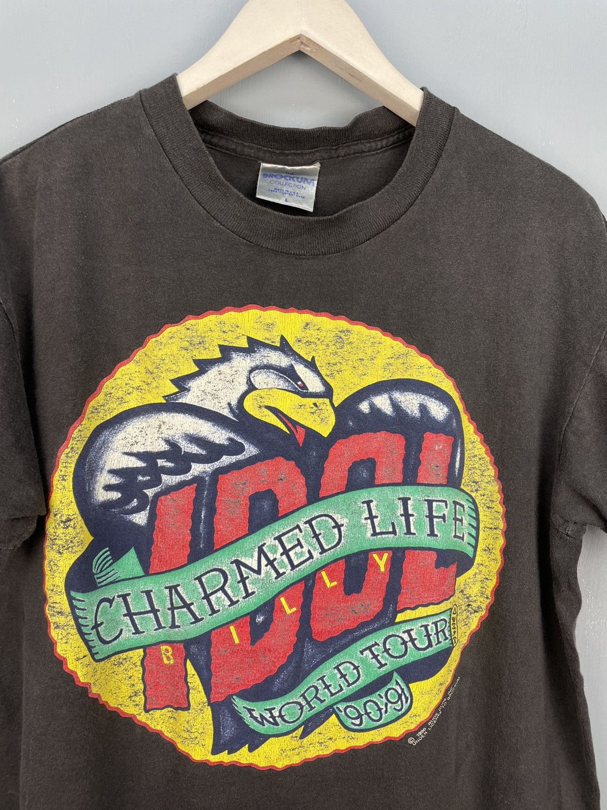 Band Tees Vintage 90s Billy Idol Charmed Life World Tour 90/91 t shirt Size US L / EU 52-54 / 3 - 3 Thumbnail