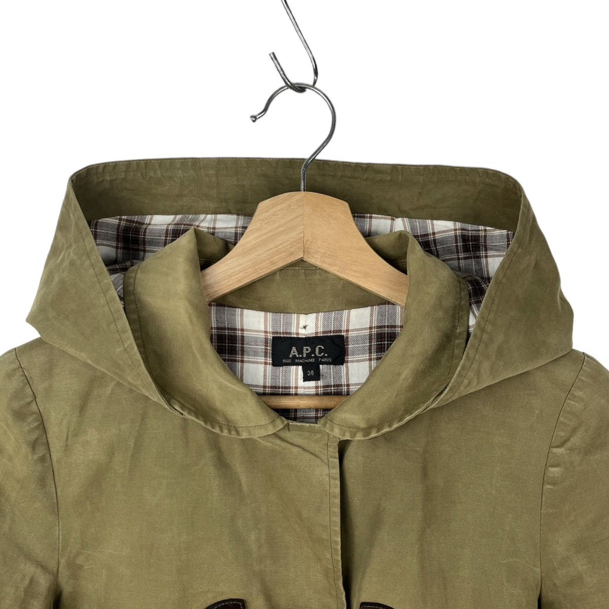 A.P.C. A.P.C Hooded Trench Coat Jacket Size US S / EU 44-46 / 1 - 9 Thumbnail