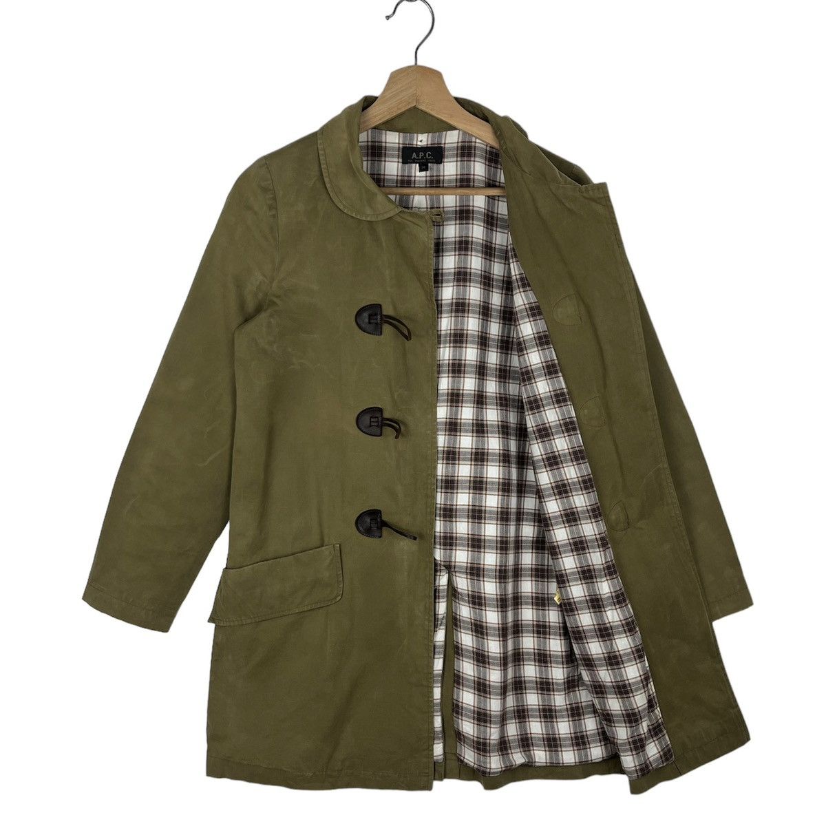 A.P.C. A.P.C Hooded Trench Coat Jacket Size US S / EU 44-46 / 1 - 1 Thumbnail