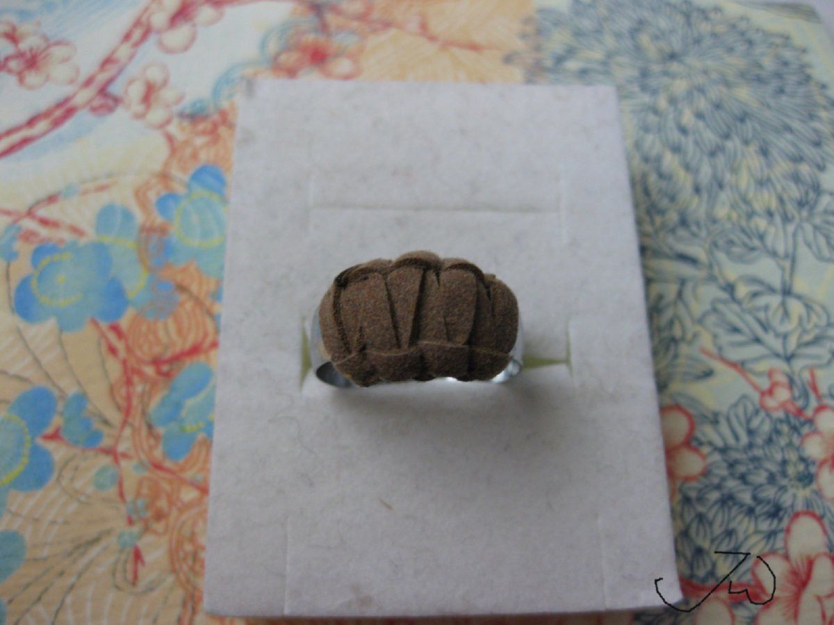 Handmade × Jewelry × Vintage Brown Leather Stainless Steel Ring - Size 8.5 Size ONE SIZE - 1 Thumbnail