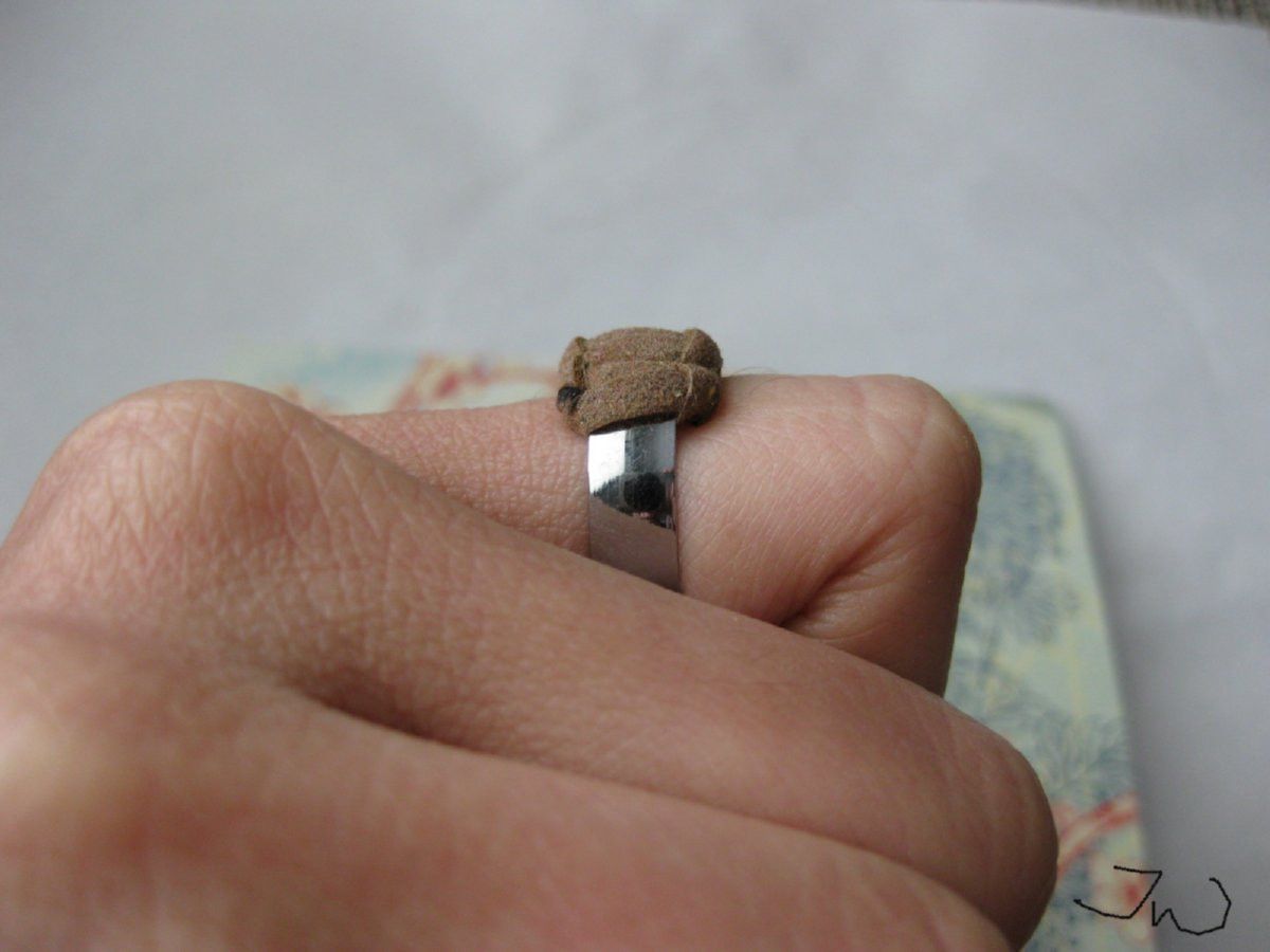 Handmade × Jewelry × Vintage Brown Leather Stainless Steel Ring - Size 8.5 Size ONE SIZE - 5 Thumbnail
