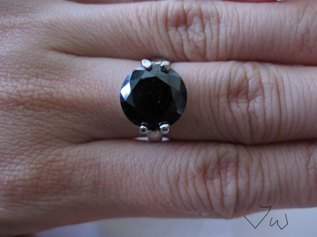 Jewelry Black CZ Ring - Size 5 Size ONE SIZE - 3 Thumbnail