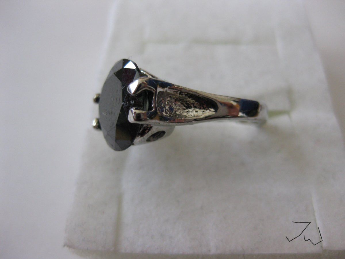 Jewelry Black CZ Ring - Size 5 Size ONE SIZE - 2 Thumbnail