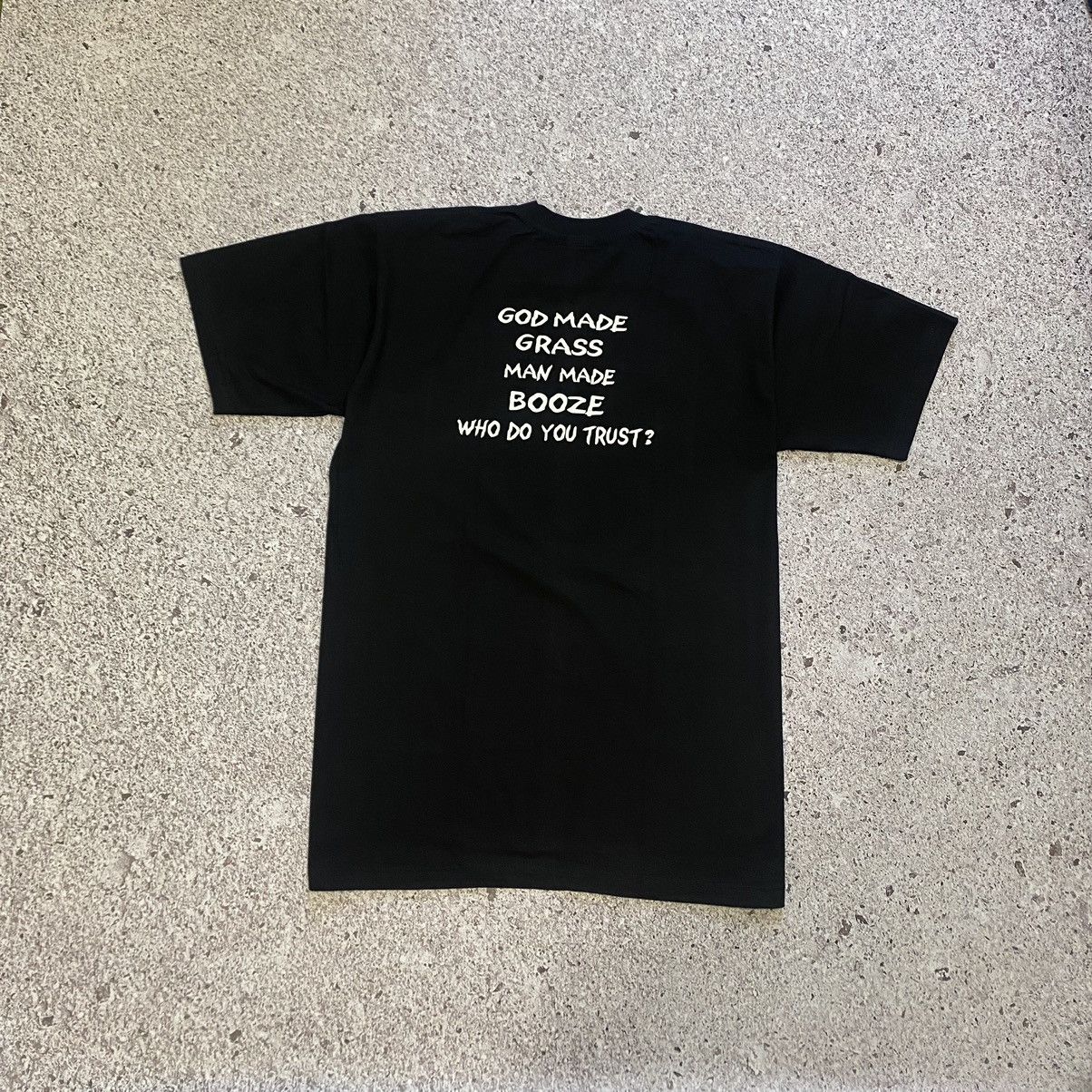 Band Tees × Vintage Vintage 90s Marijuana God Made Who Do You Trust T-shirt Y2K Size US XXL / EU 58 / 5 - 4 Thumbnail