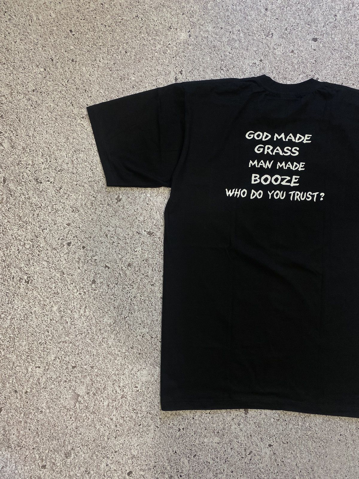 Band Tees × Vintage Vintage 90s Marijuana God Made Who Do You Trust T-shirt Y2K Size US XXL / EU 58 / 5 - 5 Thumbnail