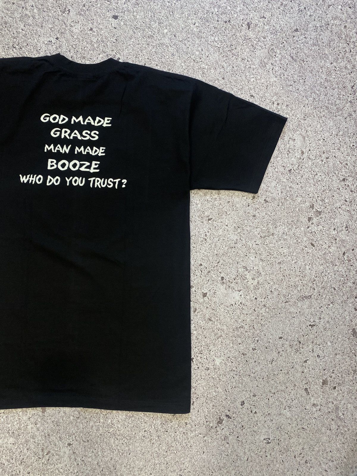 Band Tees × Vintage Vintage 90s Marijuana God Made Who Do You Trust T-shirt Y2K Size US XXL / EU 58 / 5 - 6 Thumbnail
