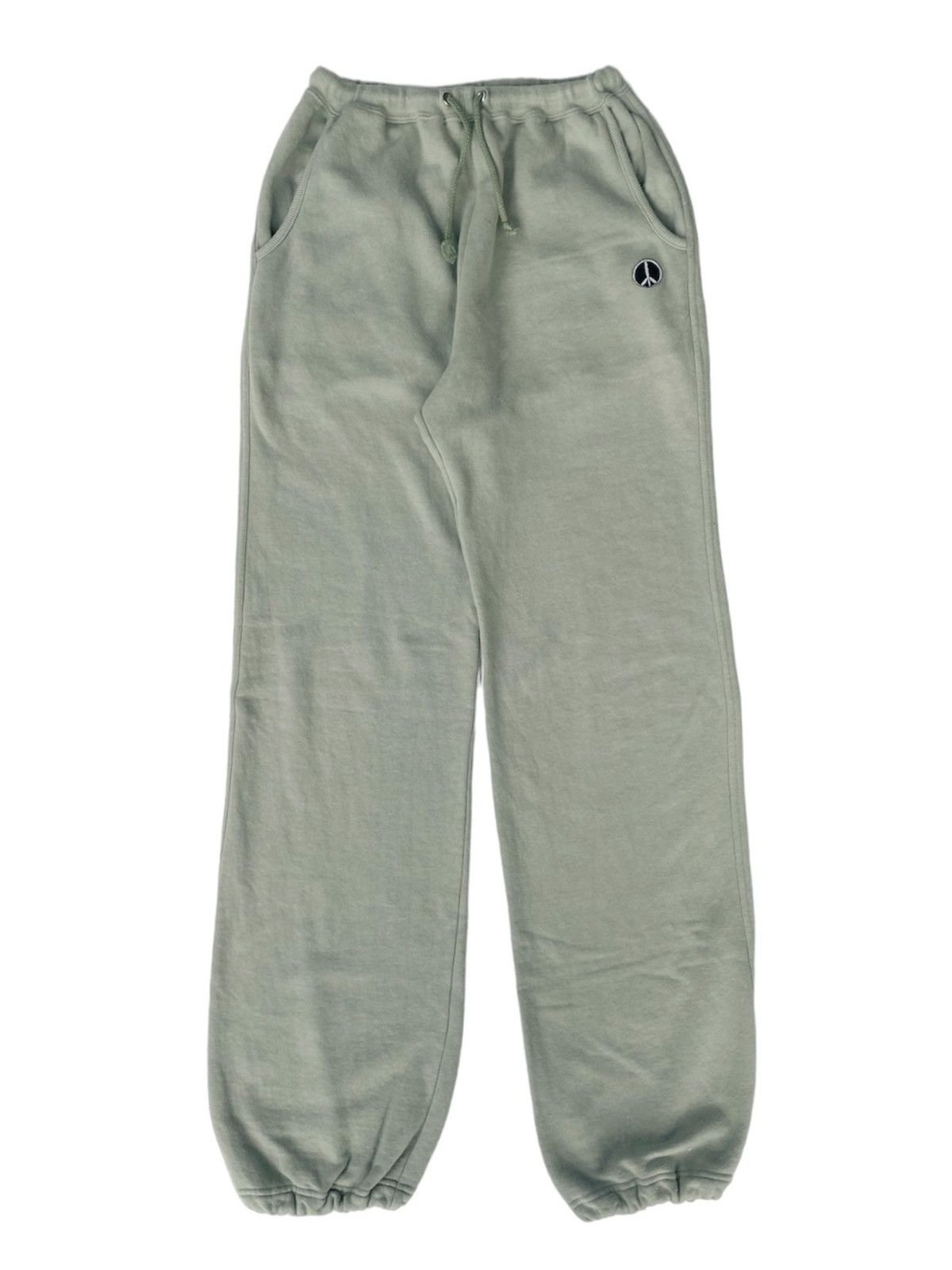 image of Hysteric Glamour Vintage Ozone Rocks Peace Sweatpants in Green, Men's (Size 32)