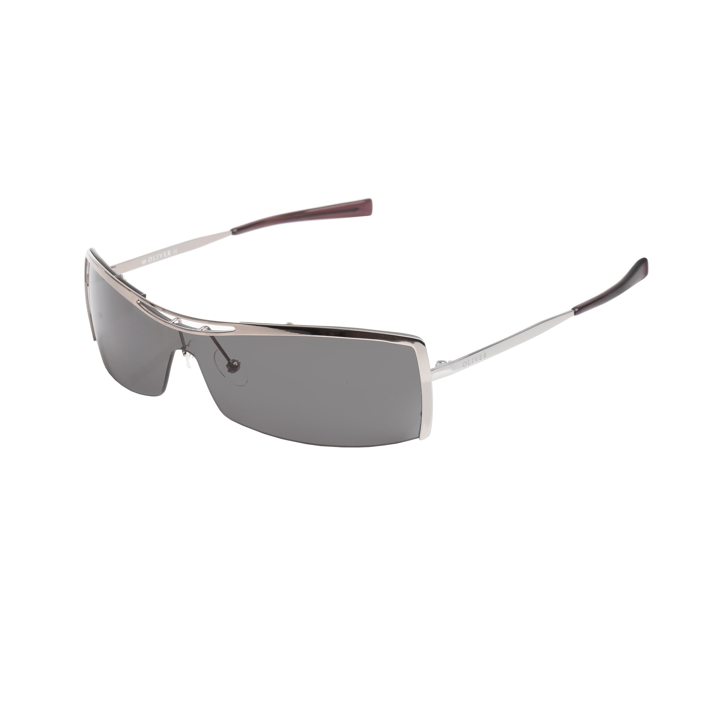 Valentino × Vintage Oliver by Valentino 90's Silver Rectangular Sunglasses Size ONE SIZE - 2 Thumbnail