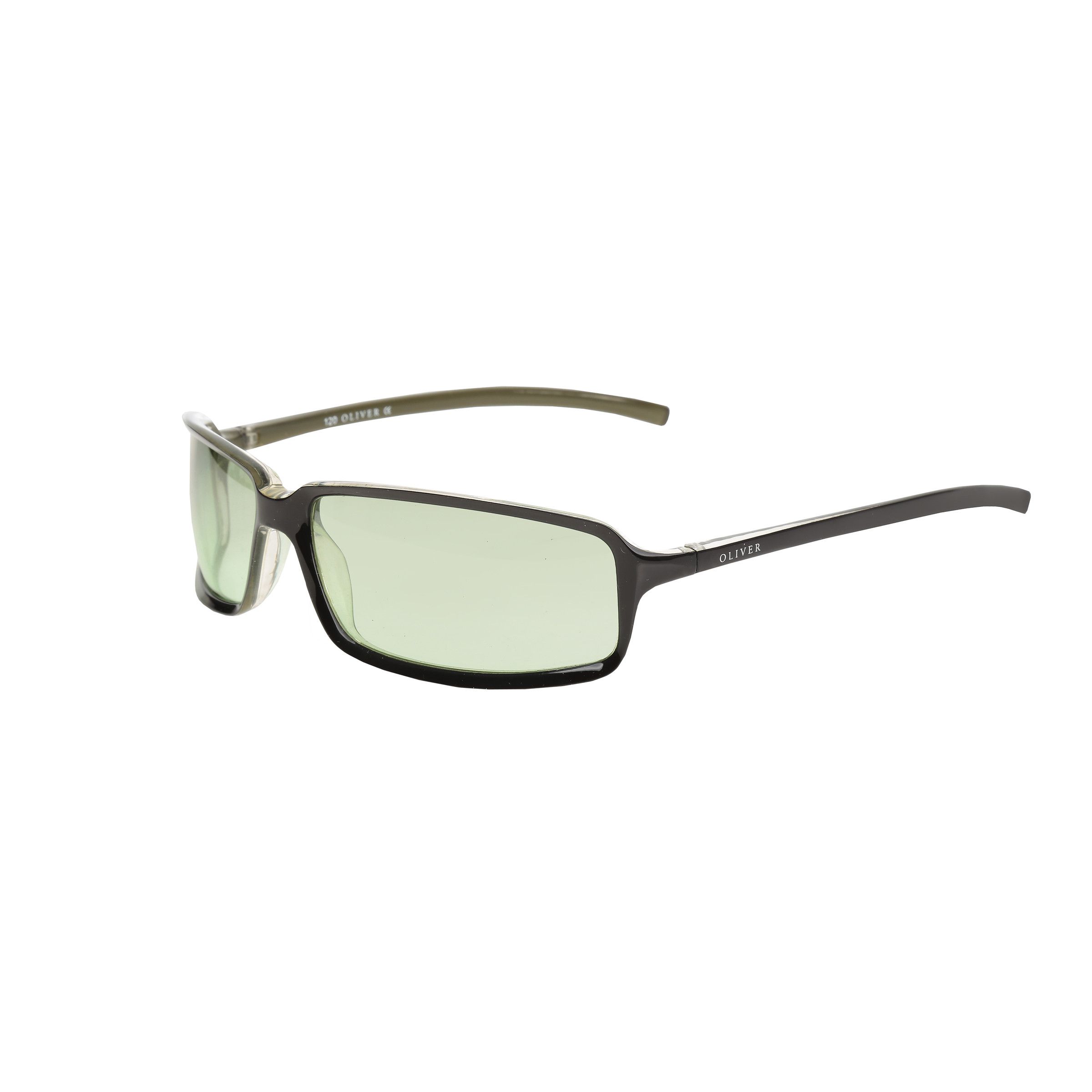 Valentino × Vintage Oliver by Valentino 90's Black & Mint Rectangular Sunglasses Size ONE SIZE - 2 Thumbnail