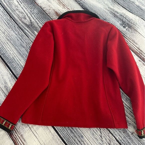 Kuhl Alf By Kuhl Red Bergan Wool Zip Front Jacket Size S / US 4 / IT 40 - 3 Thumbnail