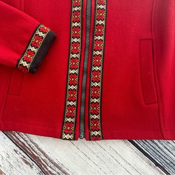 Kuhl Alf By Kuhl Red Bergan Wool Zip Front Jacket Size S / US 4 / IT 40 - 6 Thumbnail