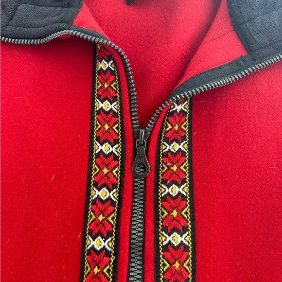 Kuhl Alf By Kuhl Red Bergan Wool Zip Front Jacket Size S / US 4 / IT 40 - 8 Thumbnail