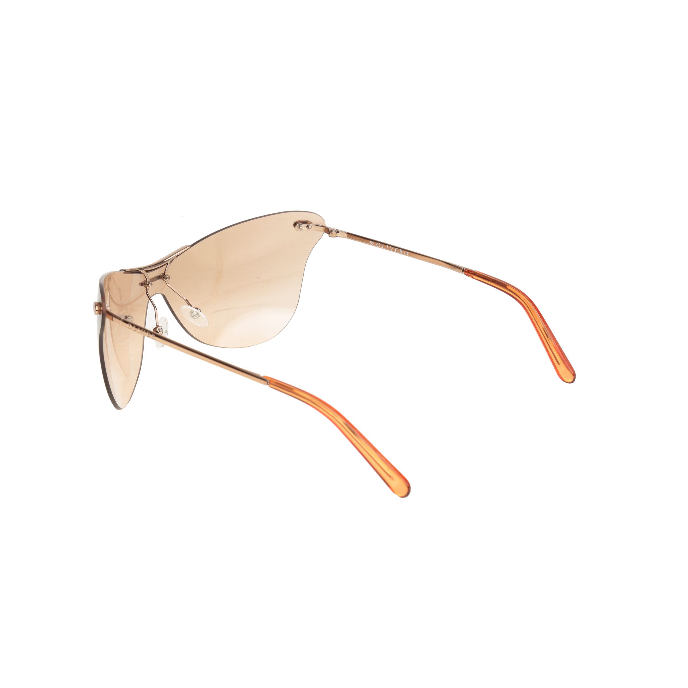 Valentino Oliver by Valentino 90's Peach Oversized Cat-Eye Sunglasses Size ONE SIZE - 3 Thumbnail